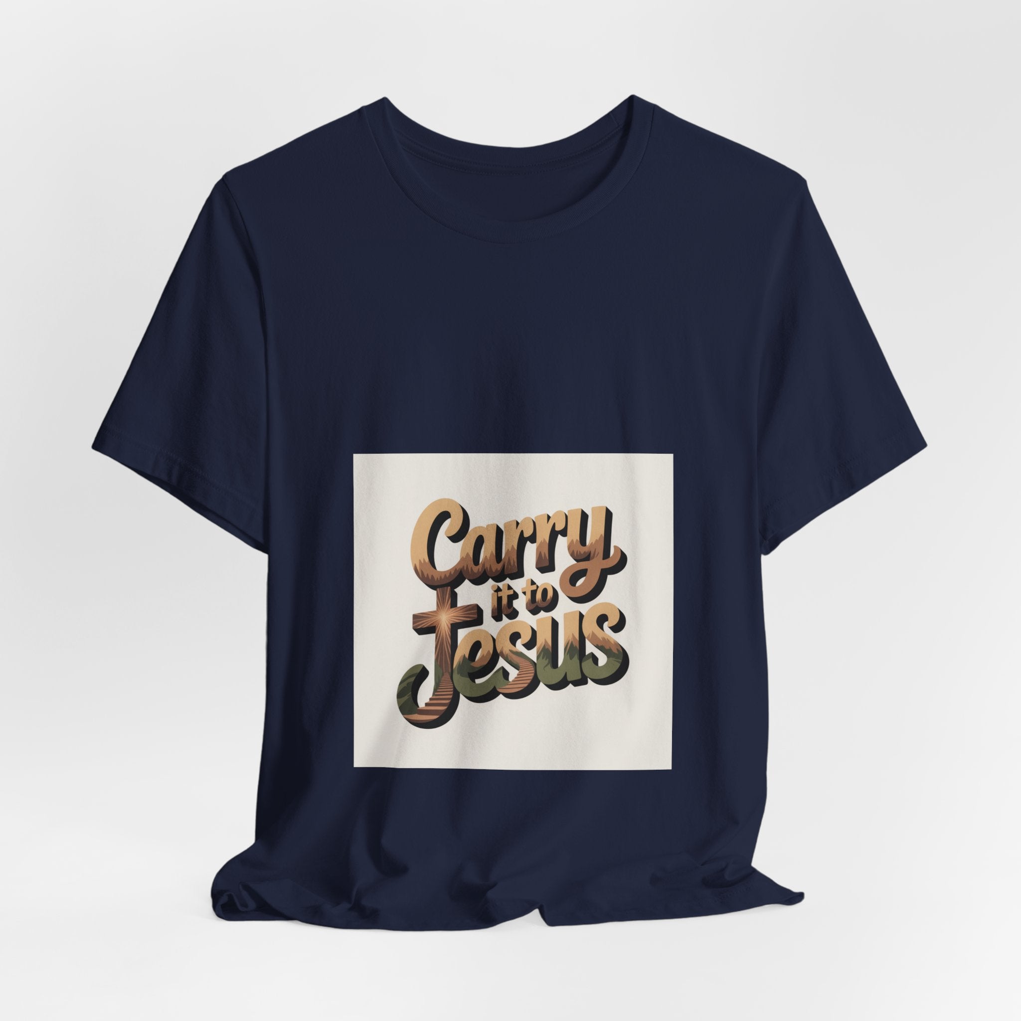 Carry It to Jesus Tee — Retro Script Christian Faith T‑Shirt