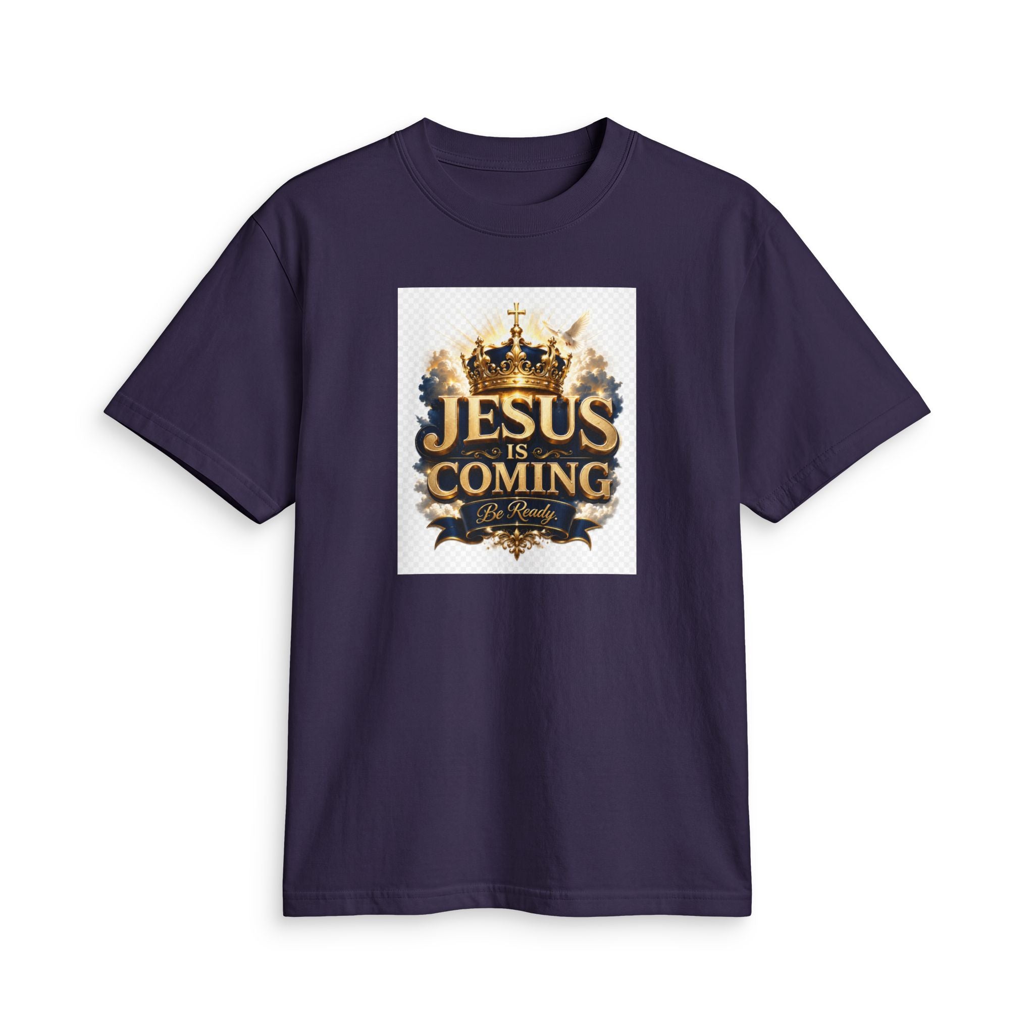 Christian T-Shirt — "Jesus Is Coming" Crown Graphic Tee