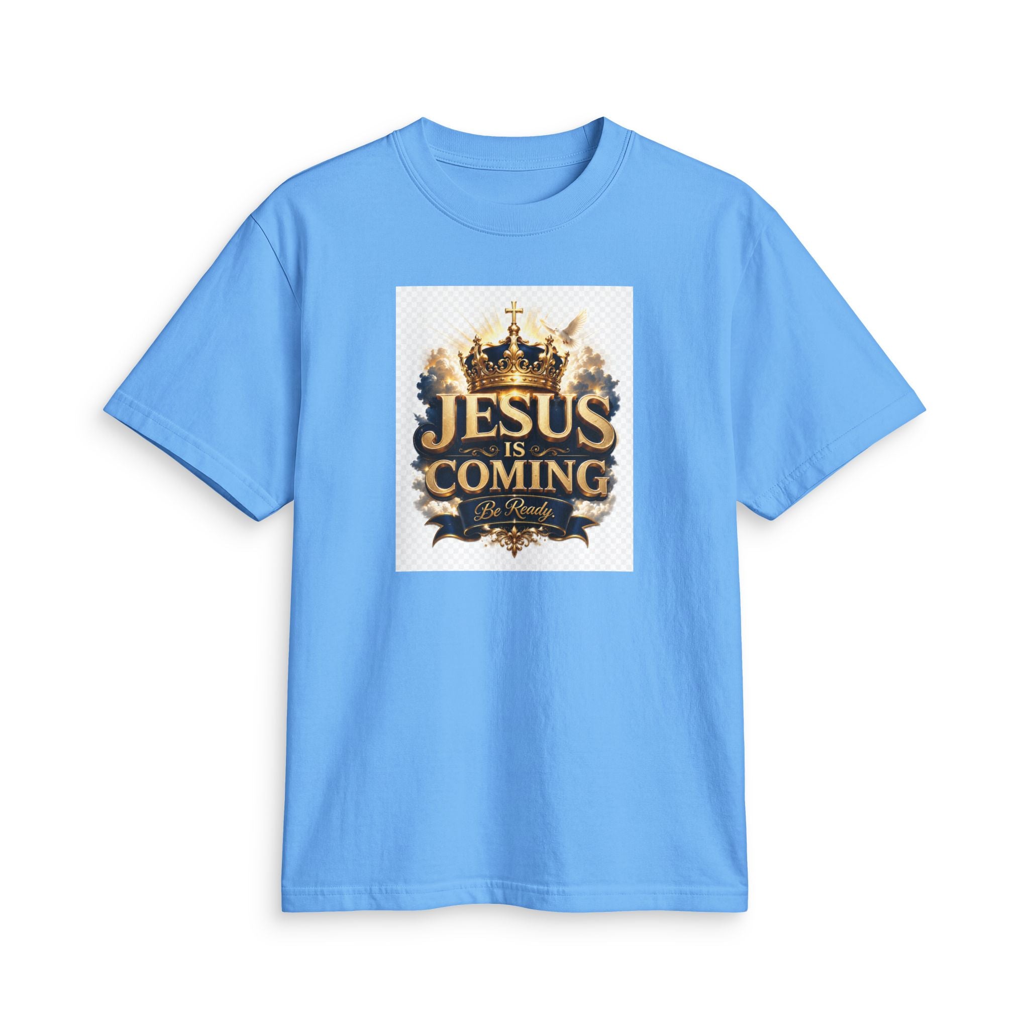 Christian T-Shirt — "Jesus Is Coming" Crown Graphic Tee