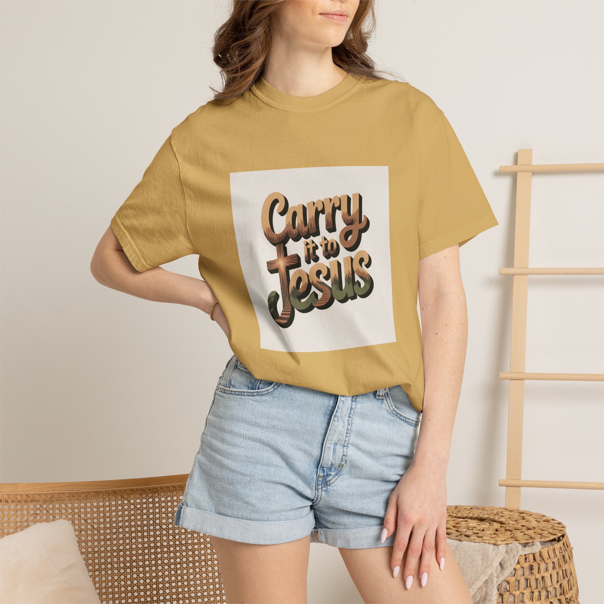 Carry It to Jesus T-Shirt — Retro Christian Faith Graphic Tee