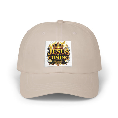 Dad Cap — "Jesus Coming" Embroidered Faith Baseball Hat