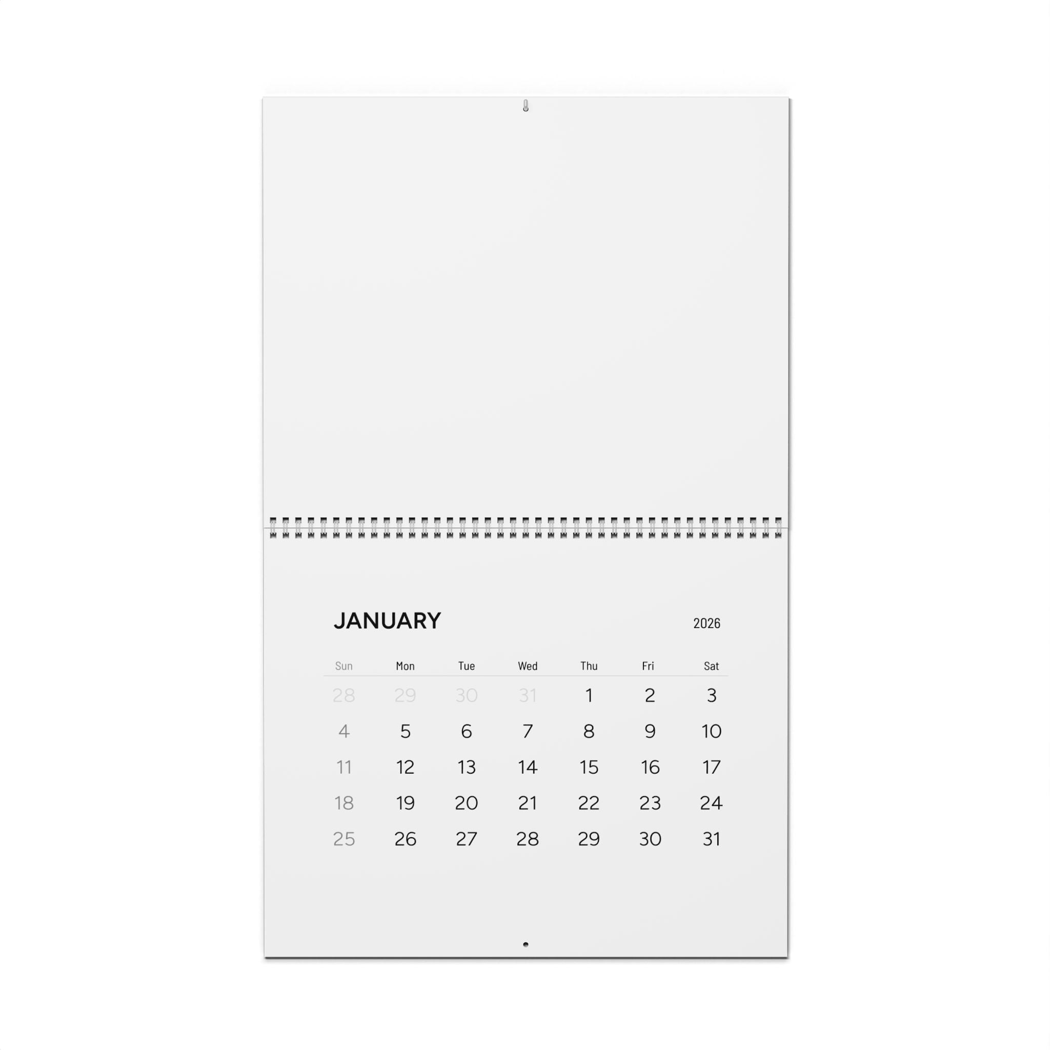 2026 Minimal Wall Calendar – Clean Monthly Planner for Home & Office