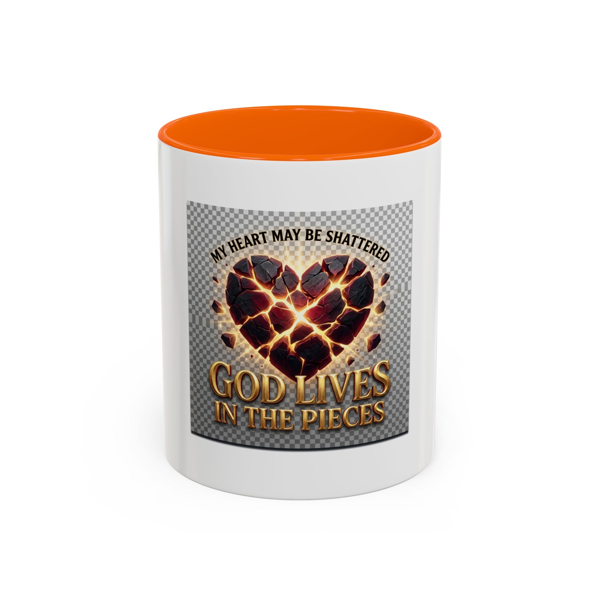 Shattered Heart "God Lives in the Pieces" Mug | Accent Coffee Mug