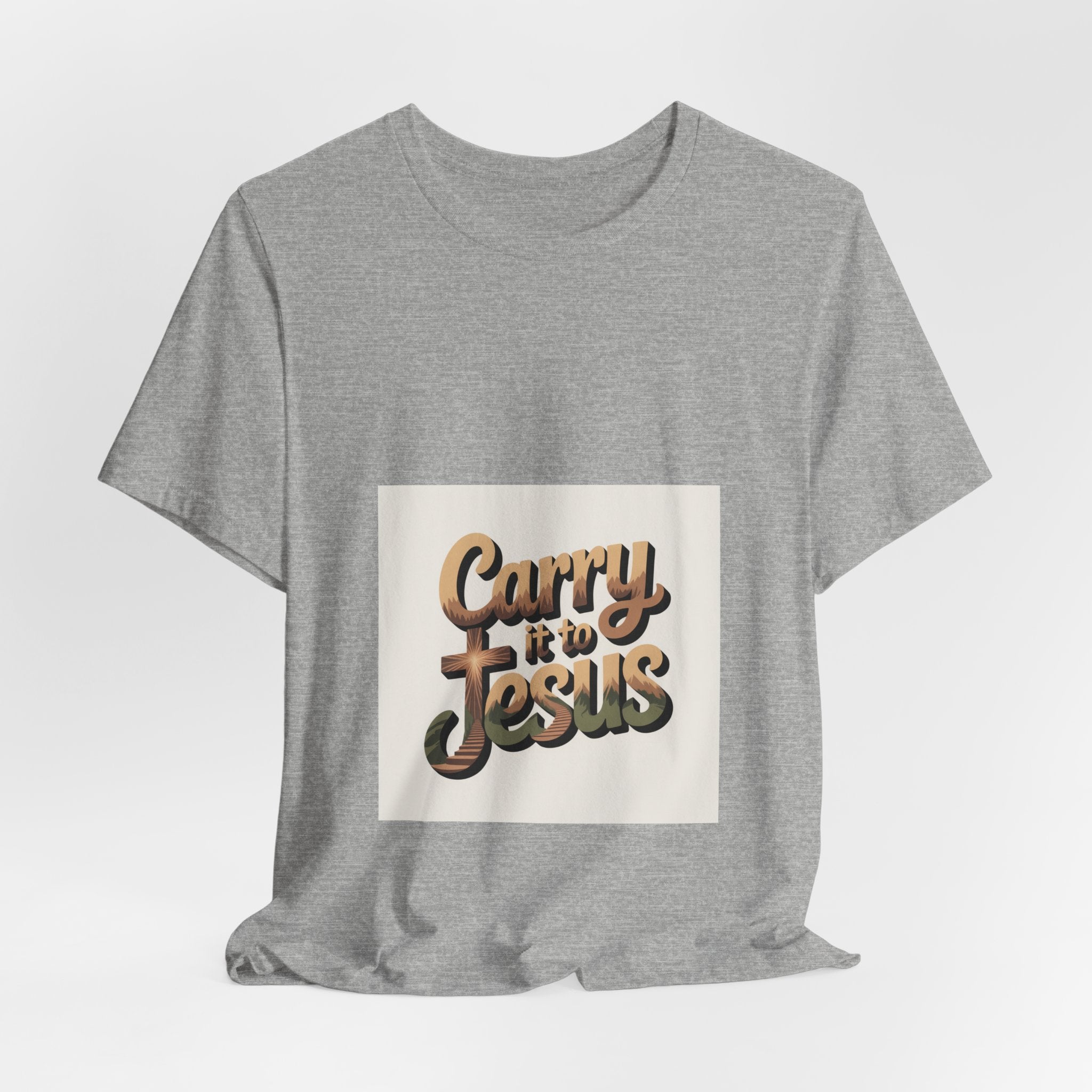 Carry It to Jesus Tee — Retro Script Christian Faith T‑Shirt