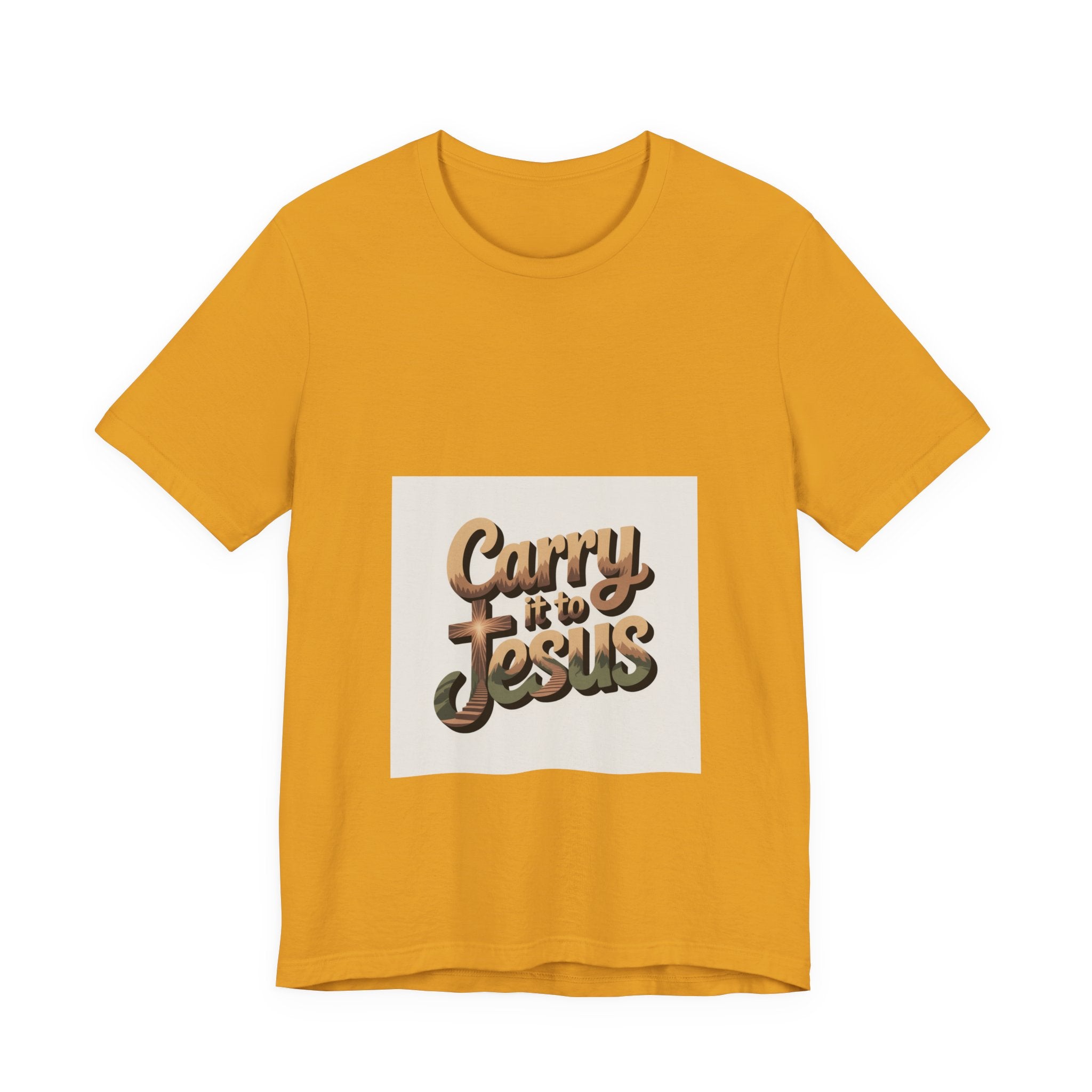 Carry It to Jesus Tee — Retro Script Christian Faith T‑Shirt
