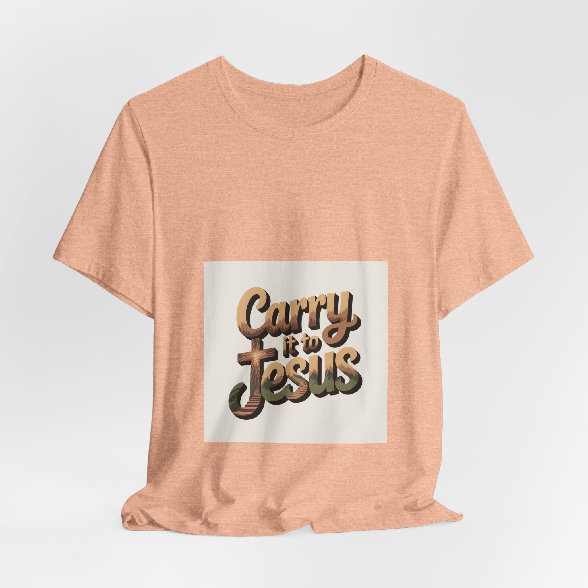 Carry It to Jesus Tee — Retro Script Christian Faith T‑Shirt