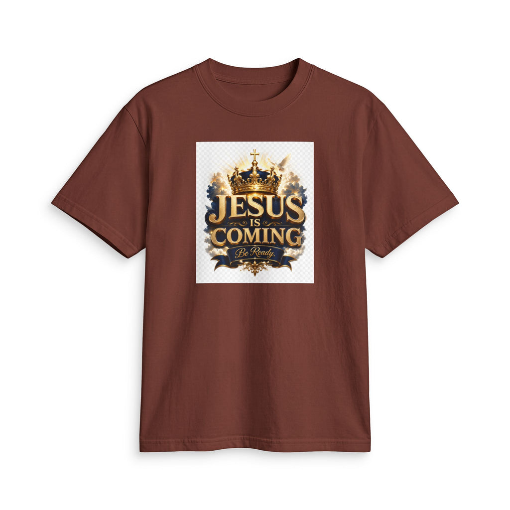 Christian T-Shirt — "Jesus Is Coming" Crown Graphic Tee