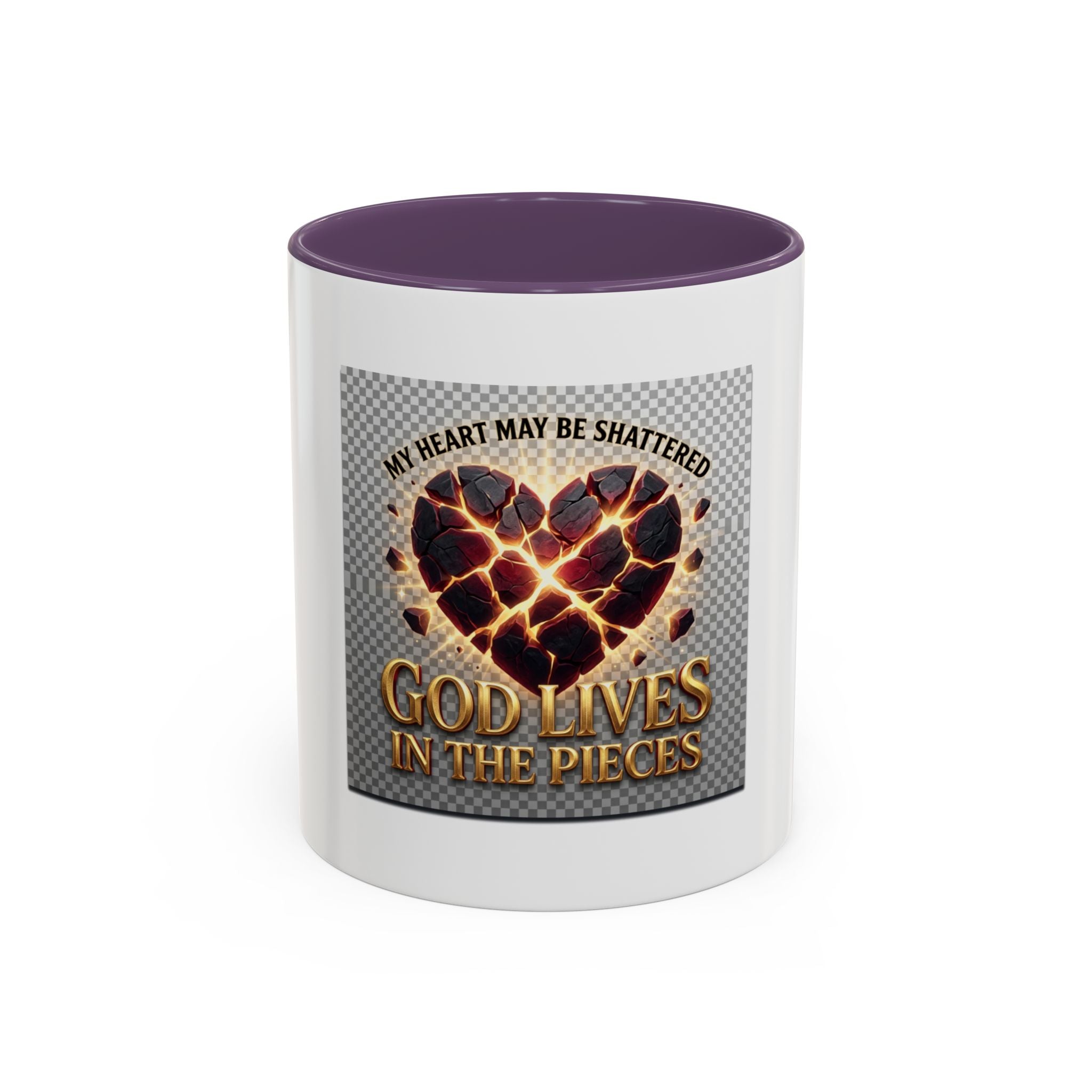 Shattered Heart "God Lives in the Pieces" Mug | Accent Coffee Mug