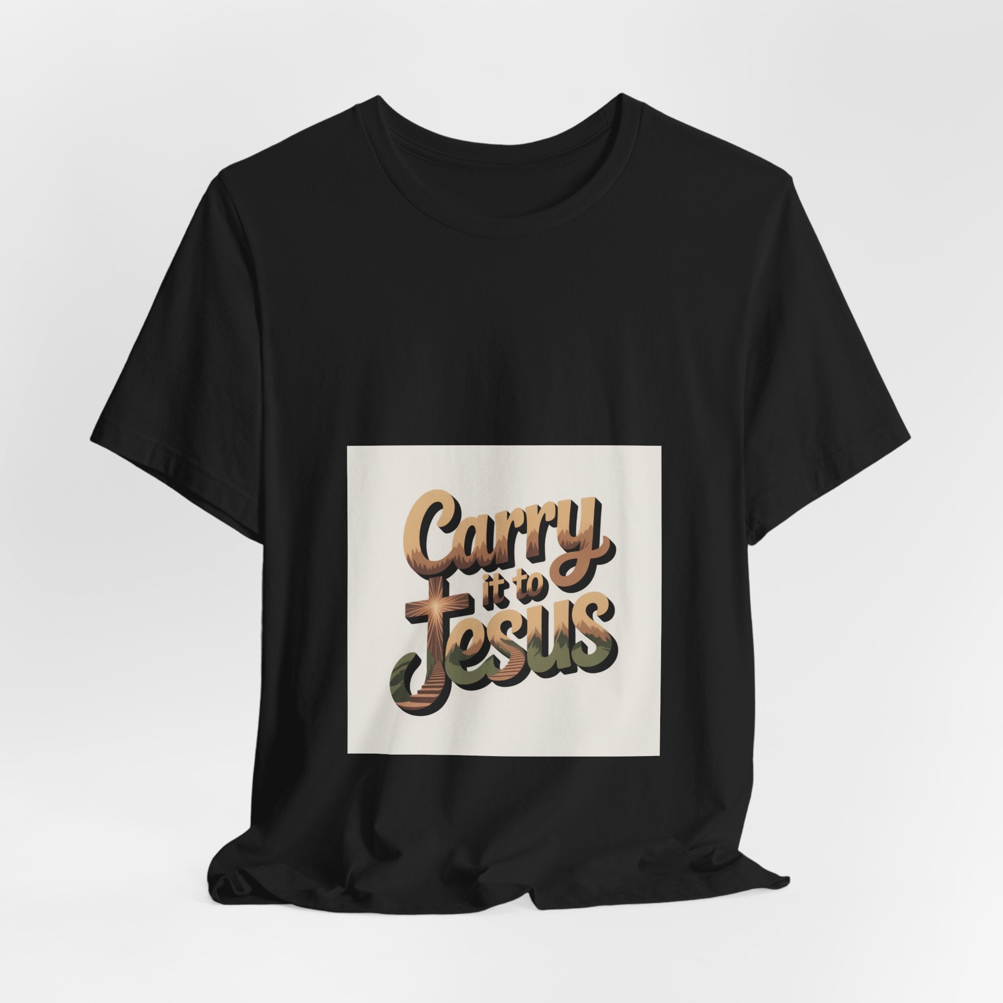 Carry It to Jesus Tee — Retro Script Christian Faith T‑Shirt