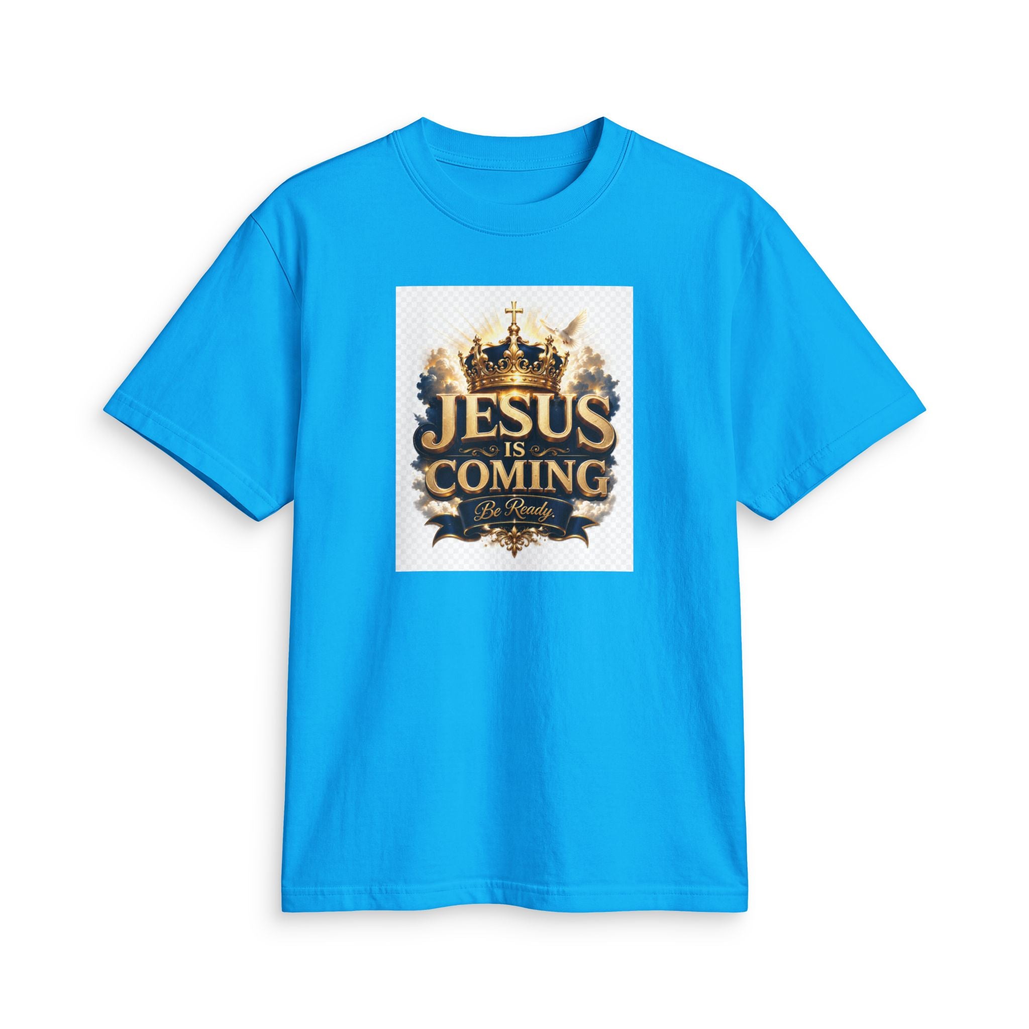 Christian T-Shirt — "Jesus Is Coming" Crown Graphic Tee