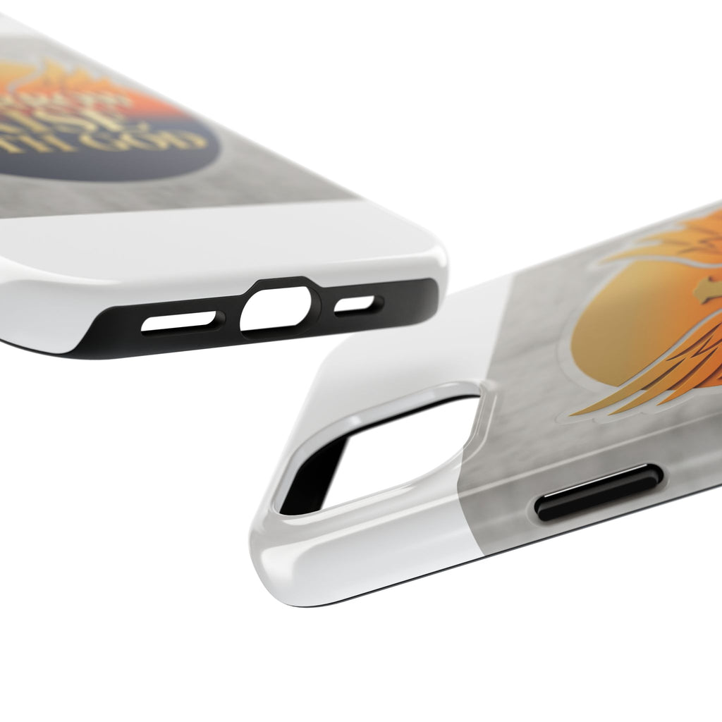 Tough Phone Case — "Tomorrow I Rise With God" Inspirational Christian Phone Cover