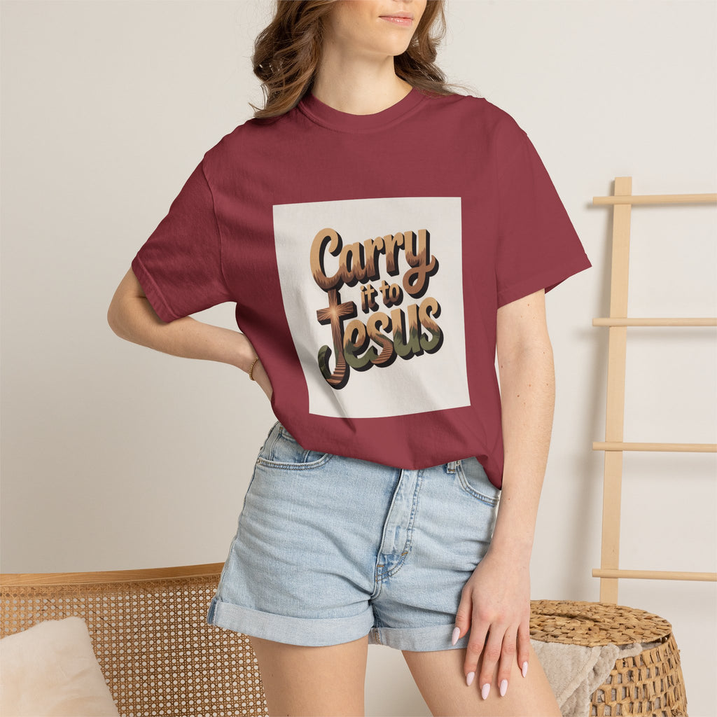 Carry It to Jesus T-Shirt — Retro Christian Faith Graphic Tee