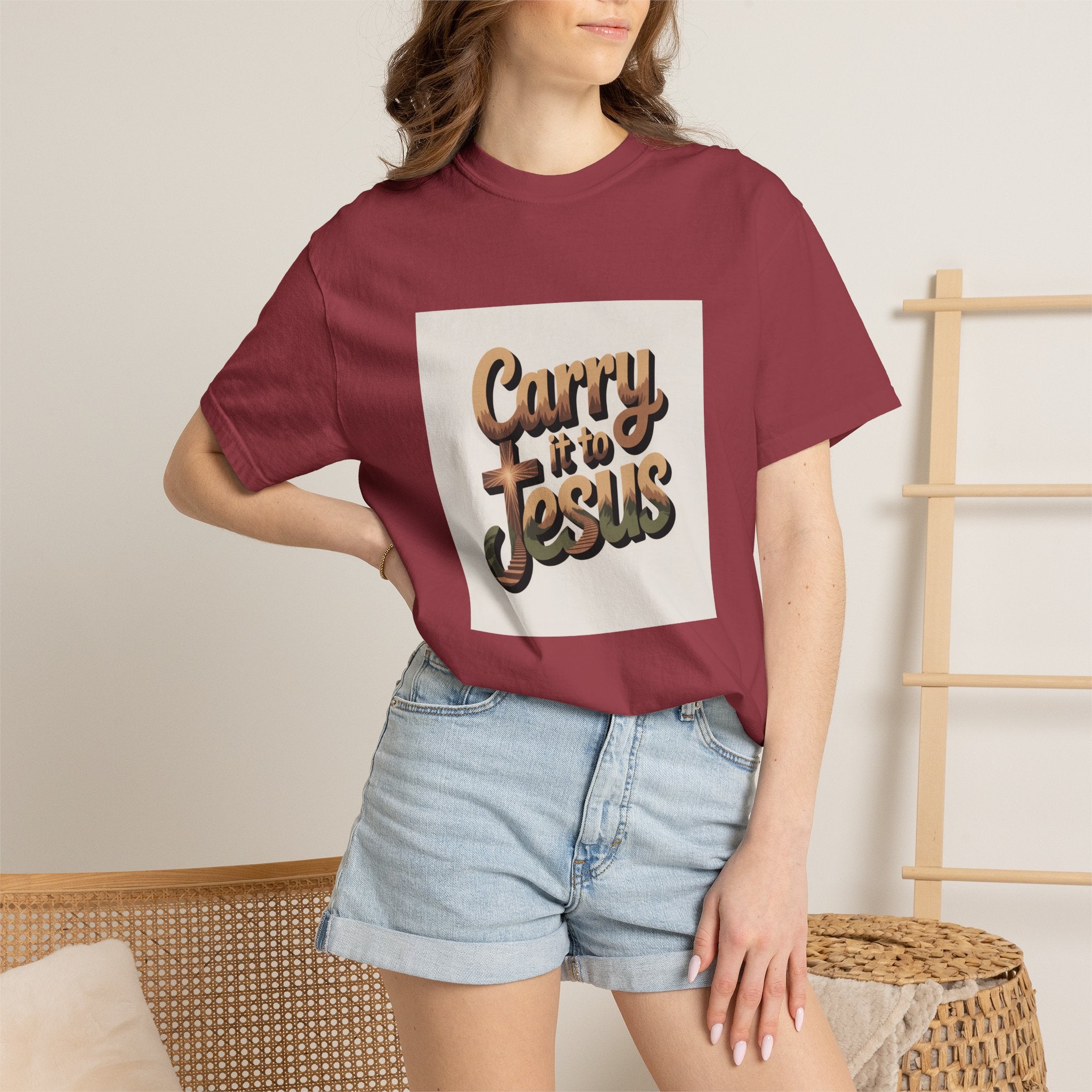 Carry It to Jesus T-Shirt — Retro Christian Faith Graphic Tee