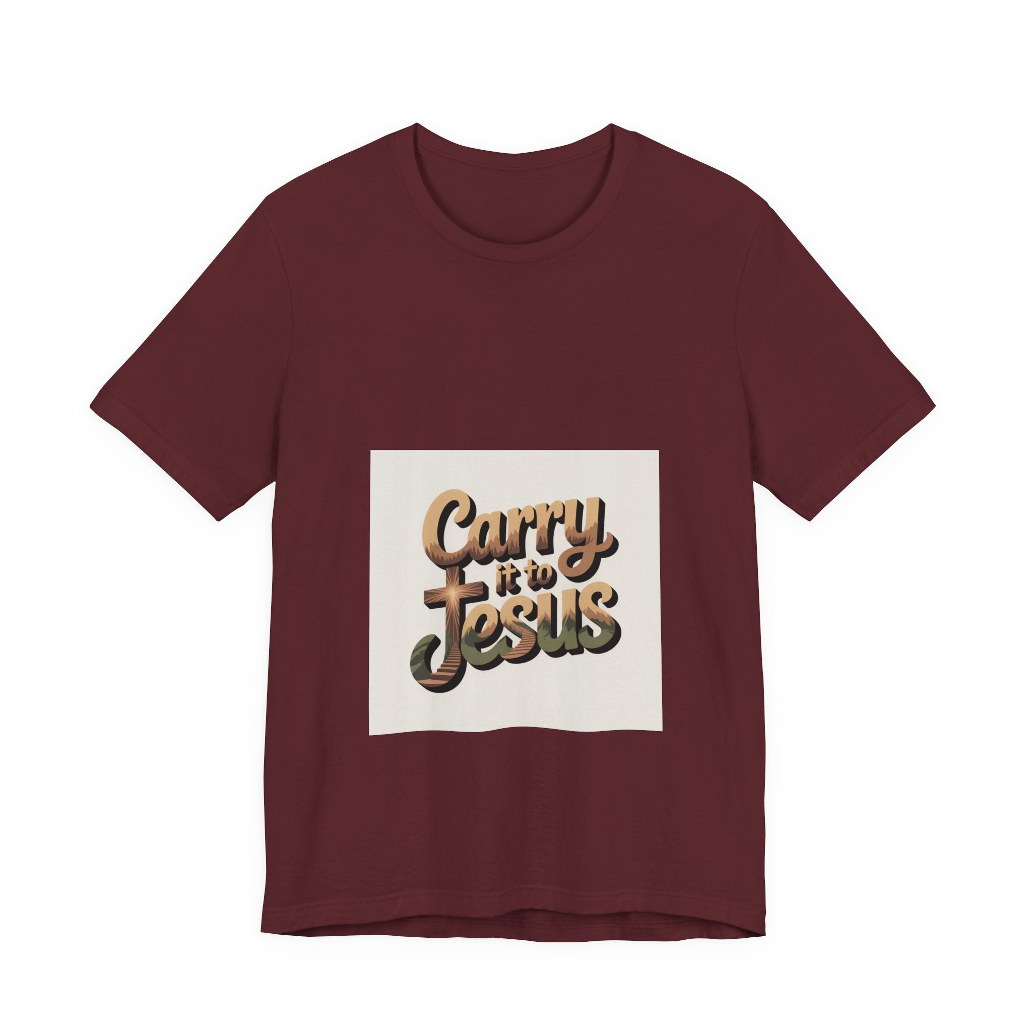 Carry It to Jesus Tee — Retro Script Christian Faith T‑Shirt