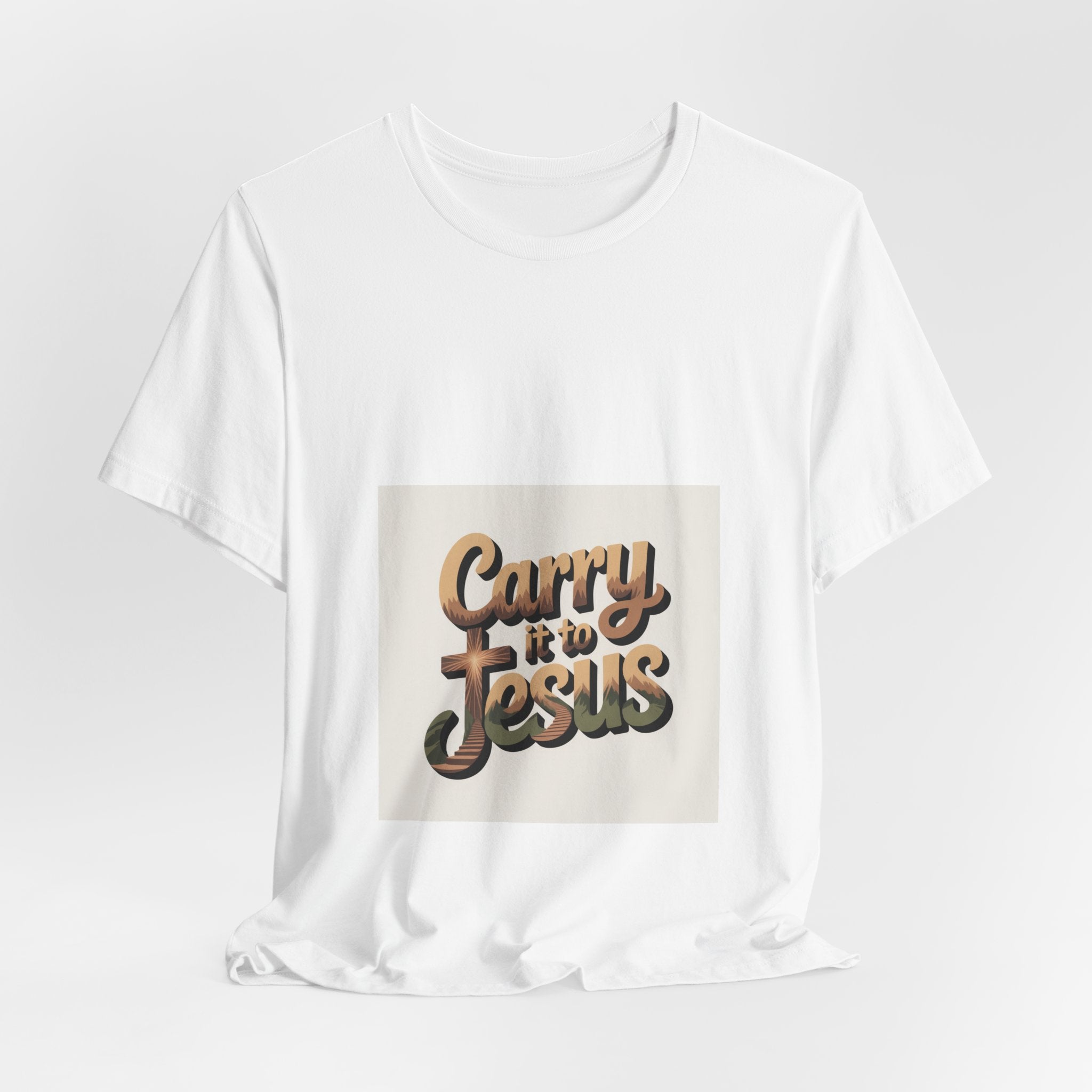 Carry It to Jesus Tee — Retro Script Christian Faith T‑Shirt