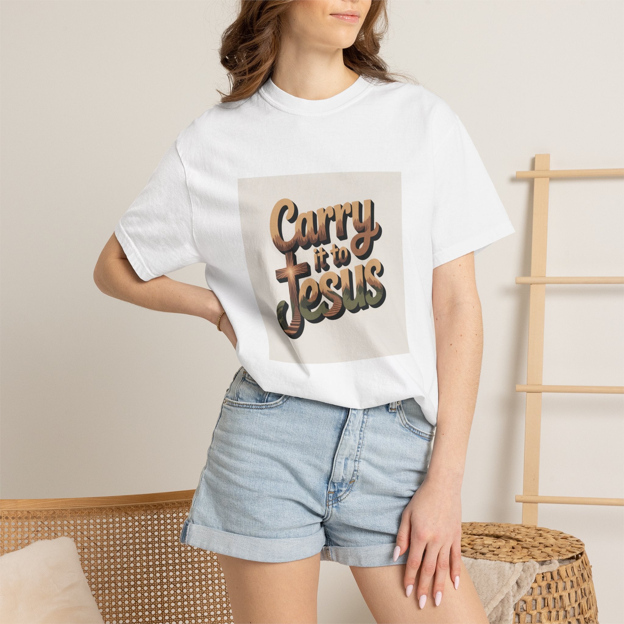 Carry It to Jesus T-Shirt — Retro Christian Faith Graphic Tee