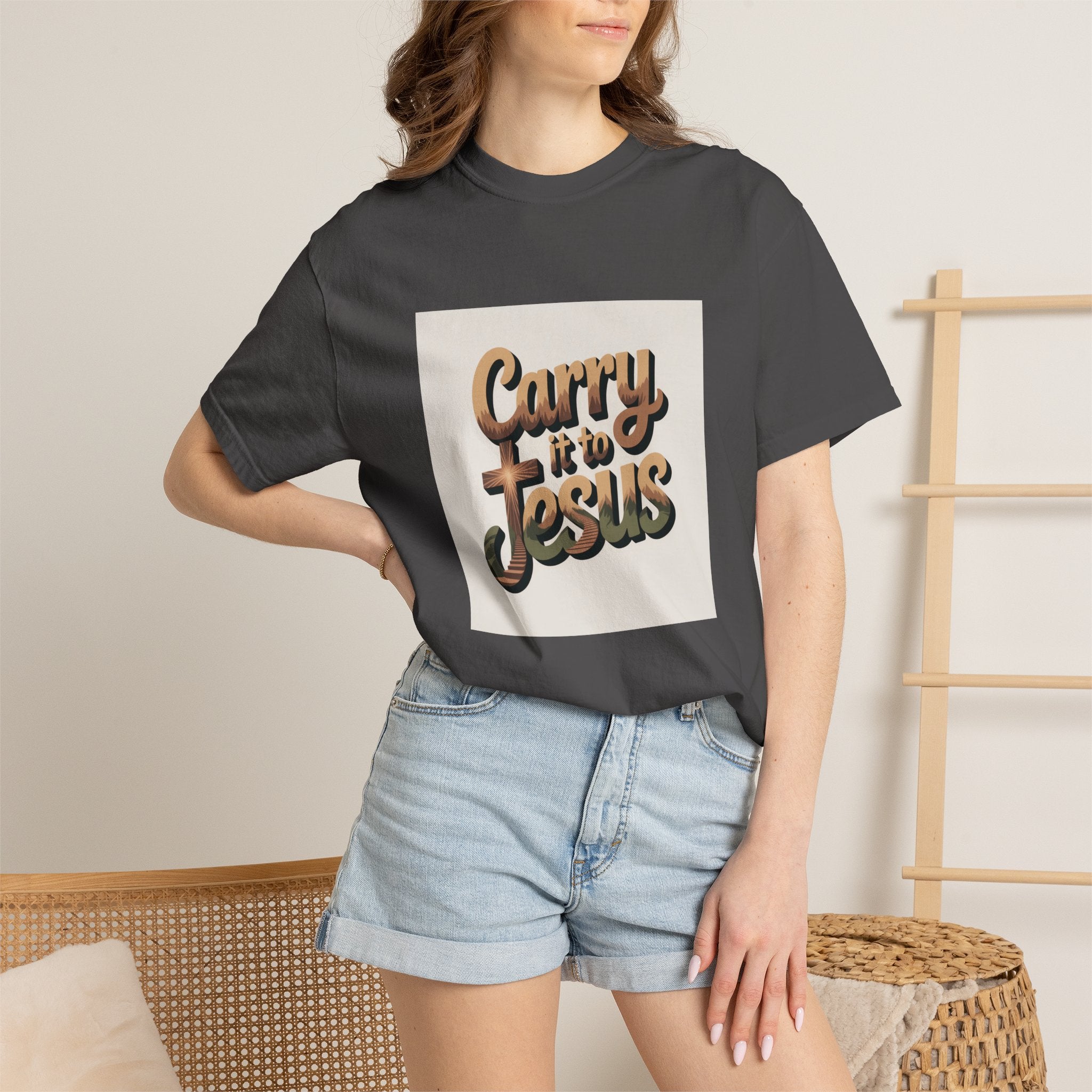 Carry It to Jesus T-Shirt — Retro Christian Faith Graphic Tee