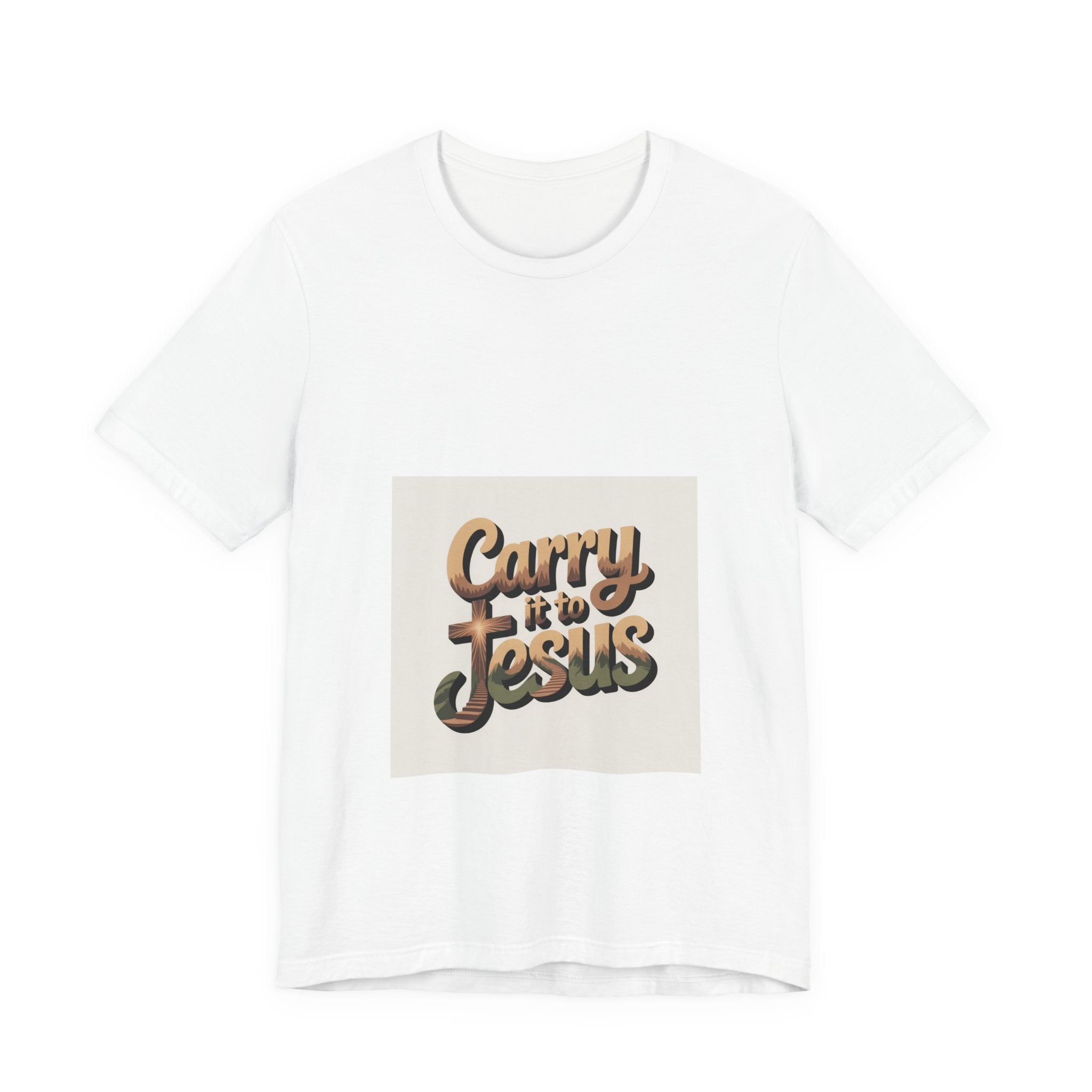 Carry It to Jesus Tee — Retro Script Christian Faith T‑Shirt