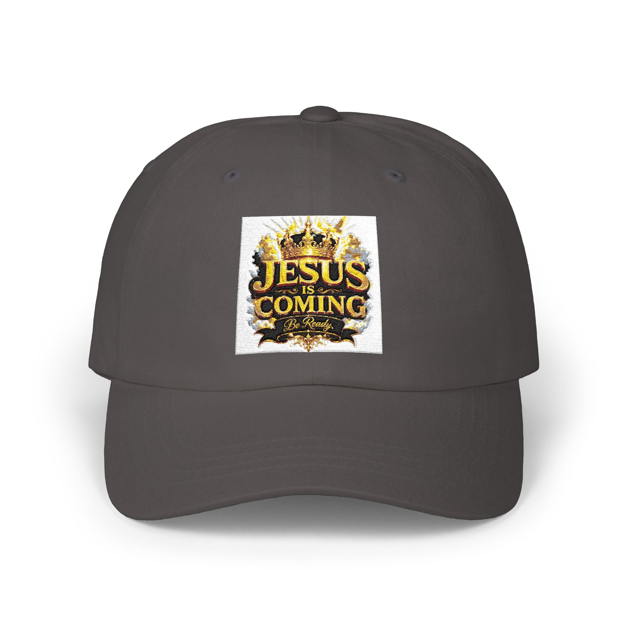 Dad Cap — "Jesus Coming" Embroidered Faith Baseball Hat