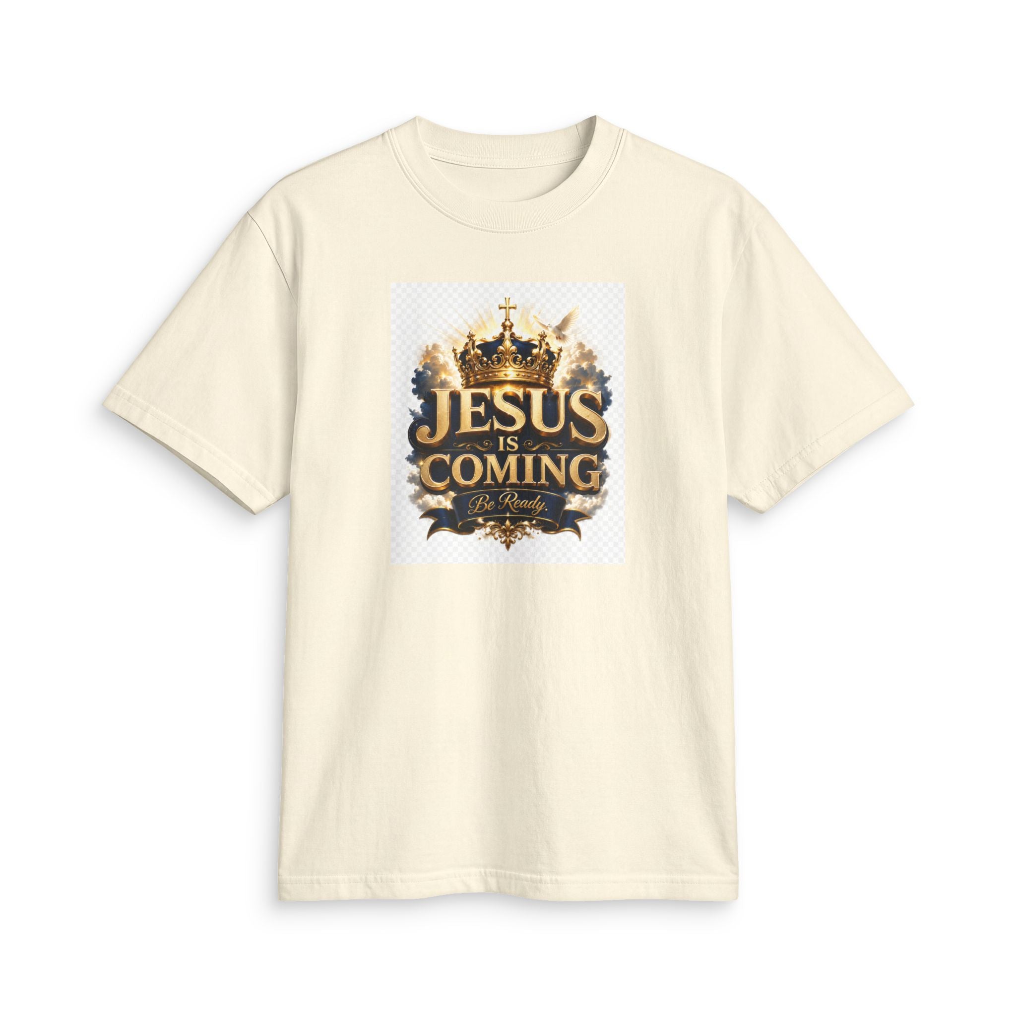 Christian T-Shirt — "Jesus Is Coming" Crown Graphic Tee