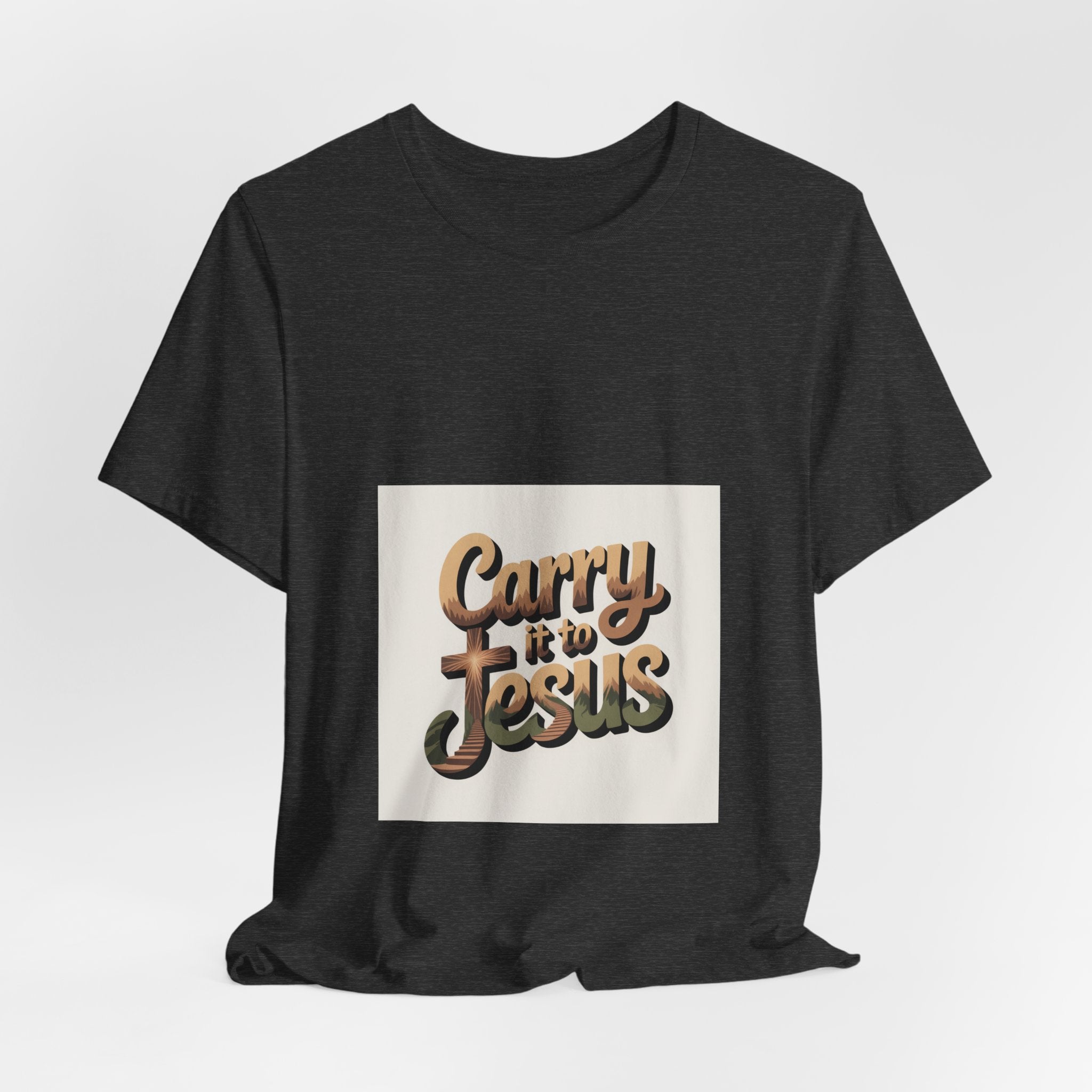Carry It to Jesus Tee — Retro Script Christian Faith T‑Shirt