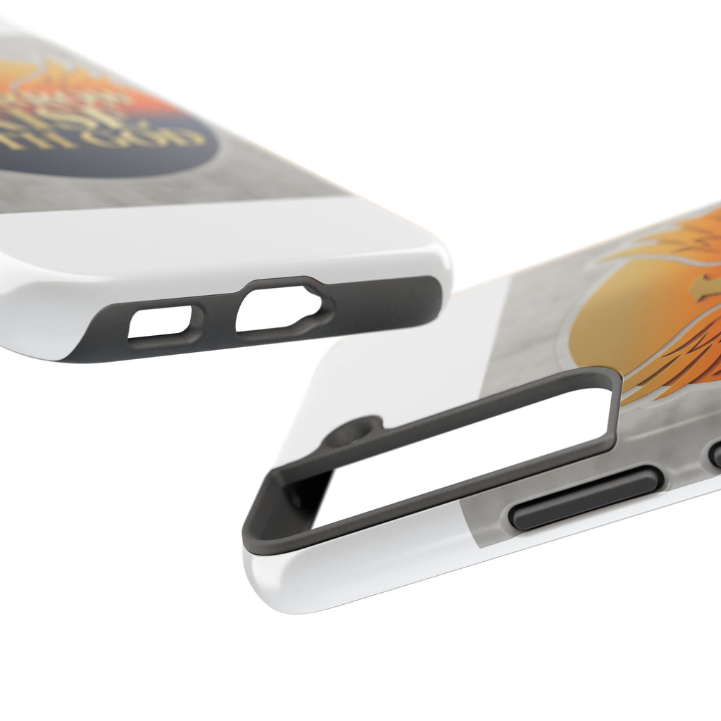 Tough Phone Case — "Tomorrow I Rise With God" Inspirational Christian Phone Cover