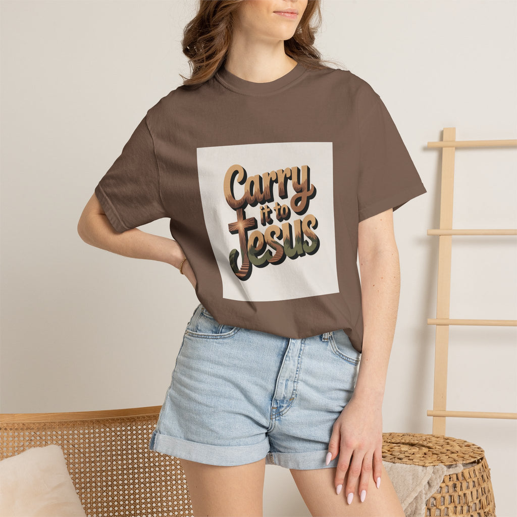 Carry It to Jesus T-Shirt — Retro Christian Faith Graphic Tee