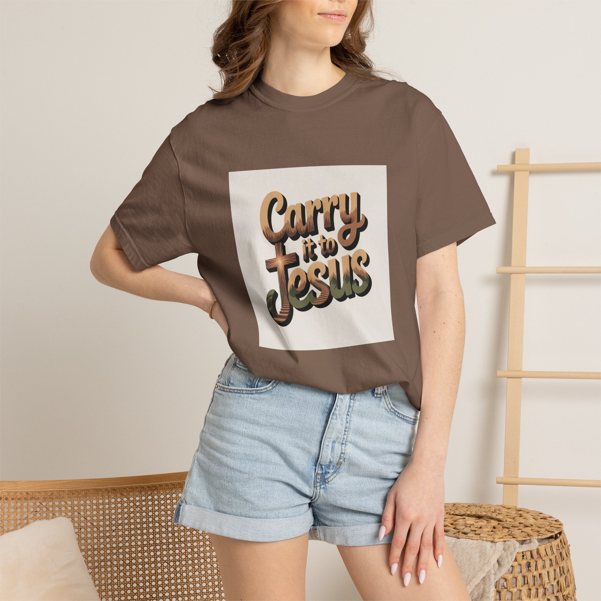 Carry It to Jesus T-Shirt — Retro Christian Faith Graphic Tee