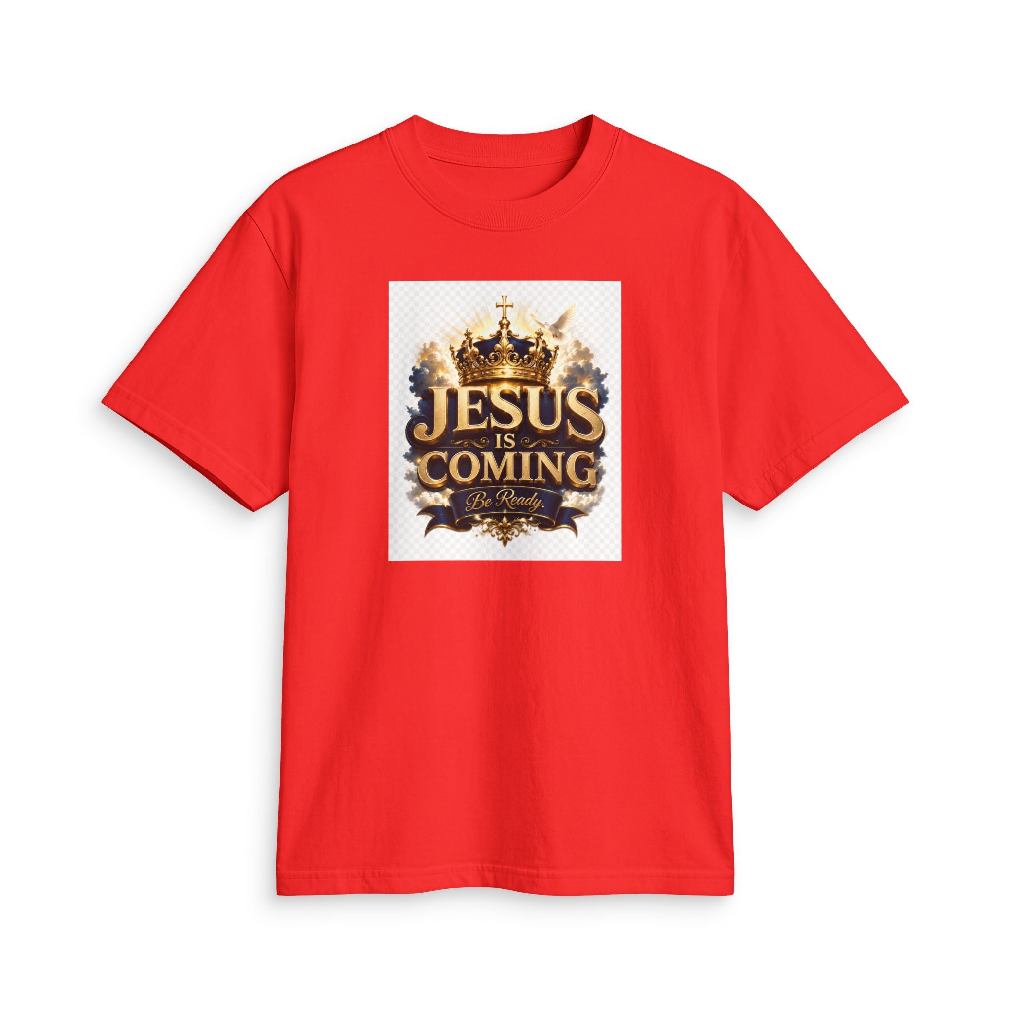 Christian T-Shirt — "Jesus Is Coming" Crown Graphic Tee