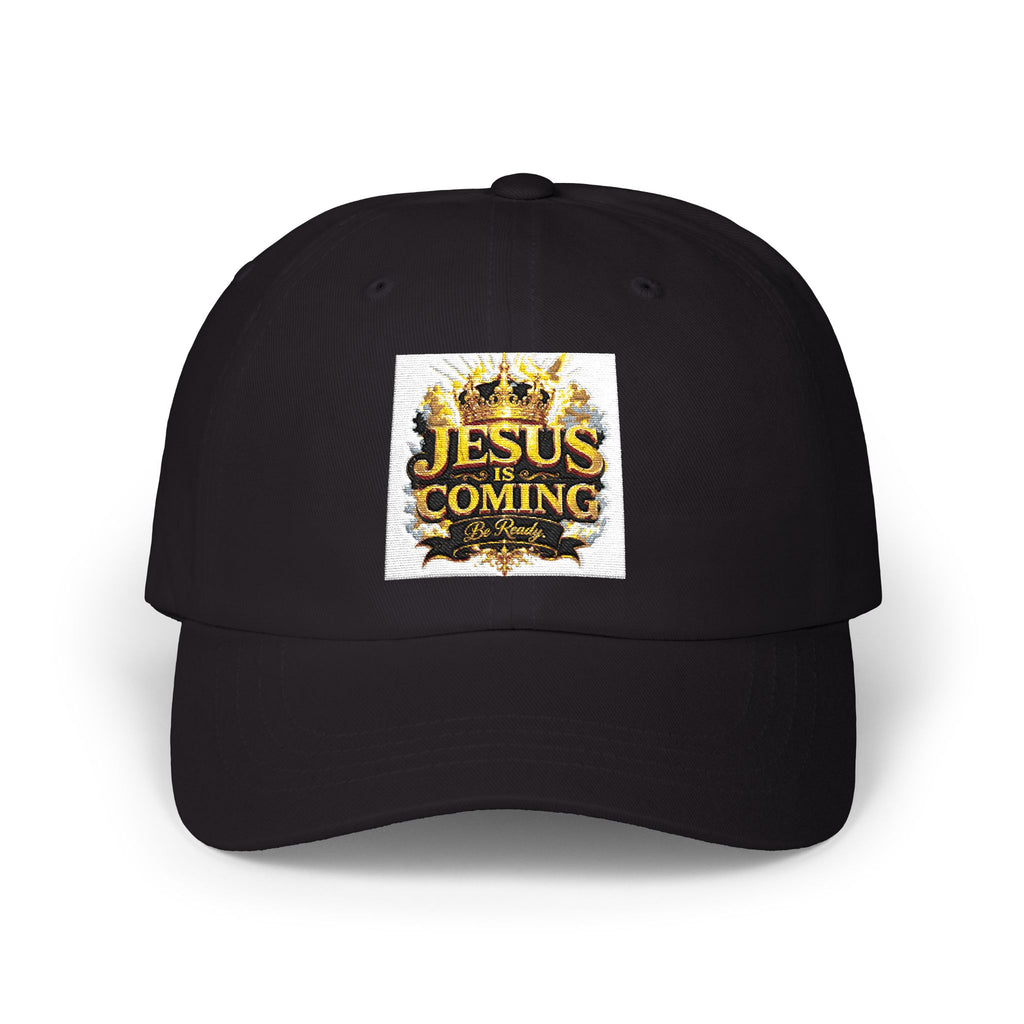 Dad Cap — "Jesus Coming" Embroidered Faith Baseball Hat
