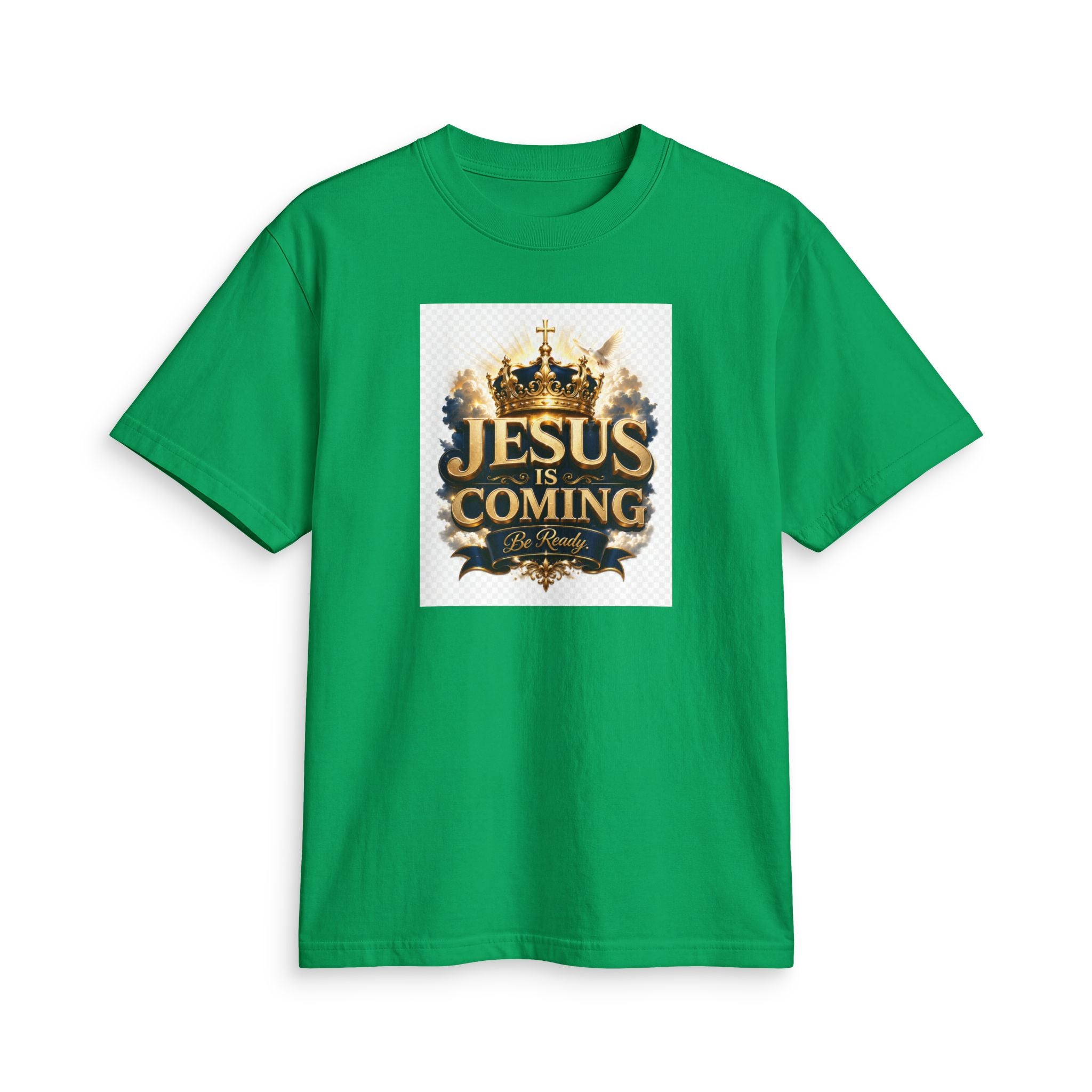 Christian T-Shirt — "Jesus Is Coming" Crown Graphic Tee