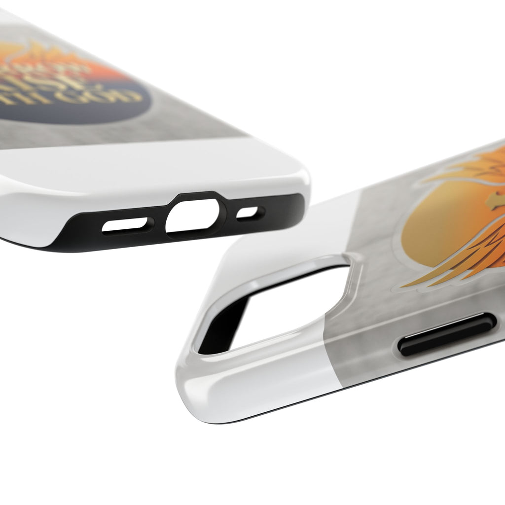 Tough Phone Case — "Tomorrow I Rise With God" Inspirational Christian Phone Cover