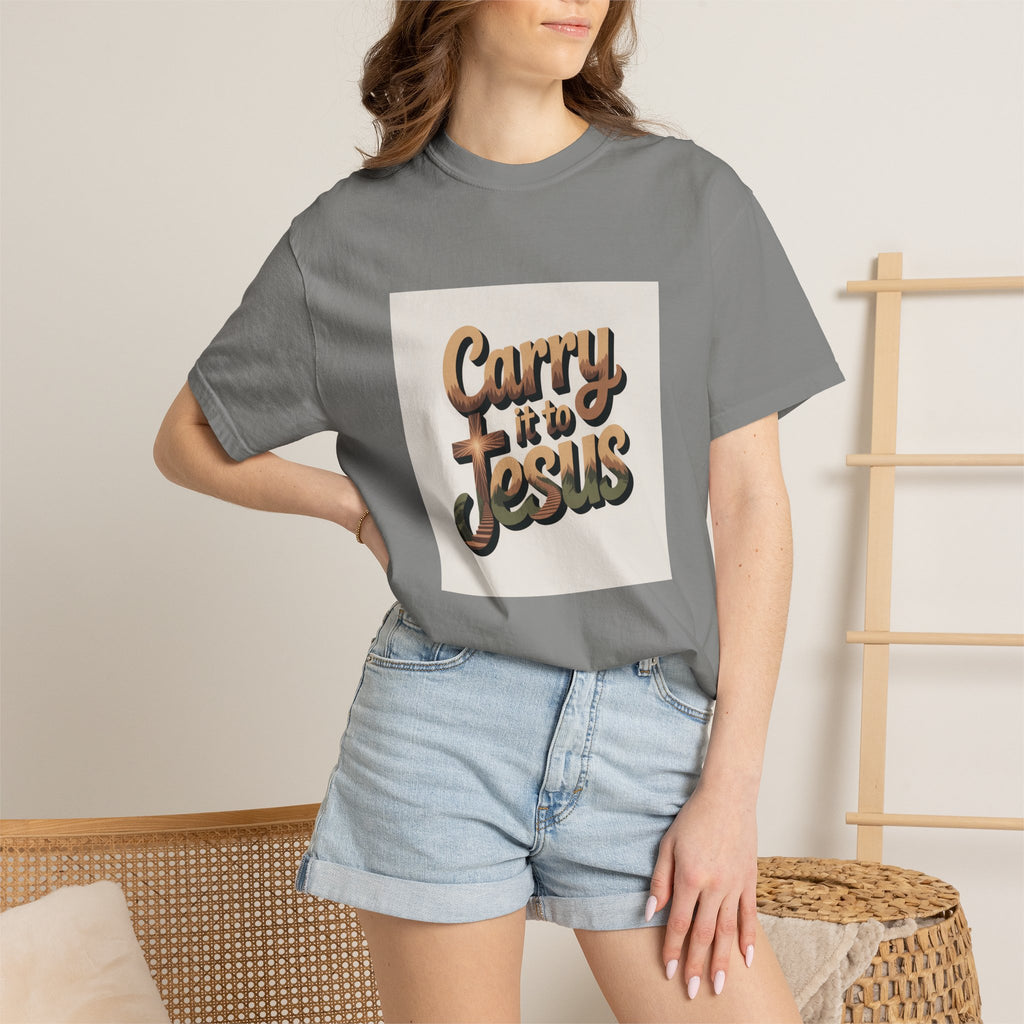 Carry It to Jesus T-Shirt — Retro Christian Faith Graphic Tee