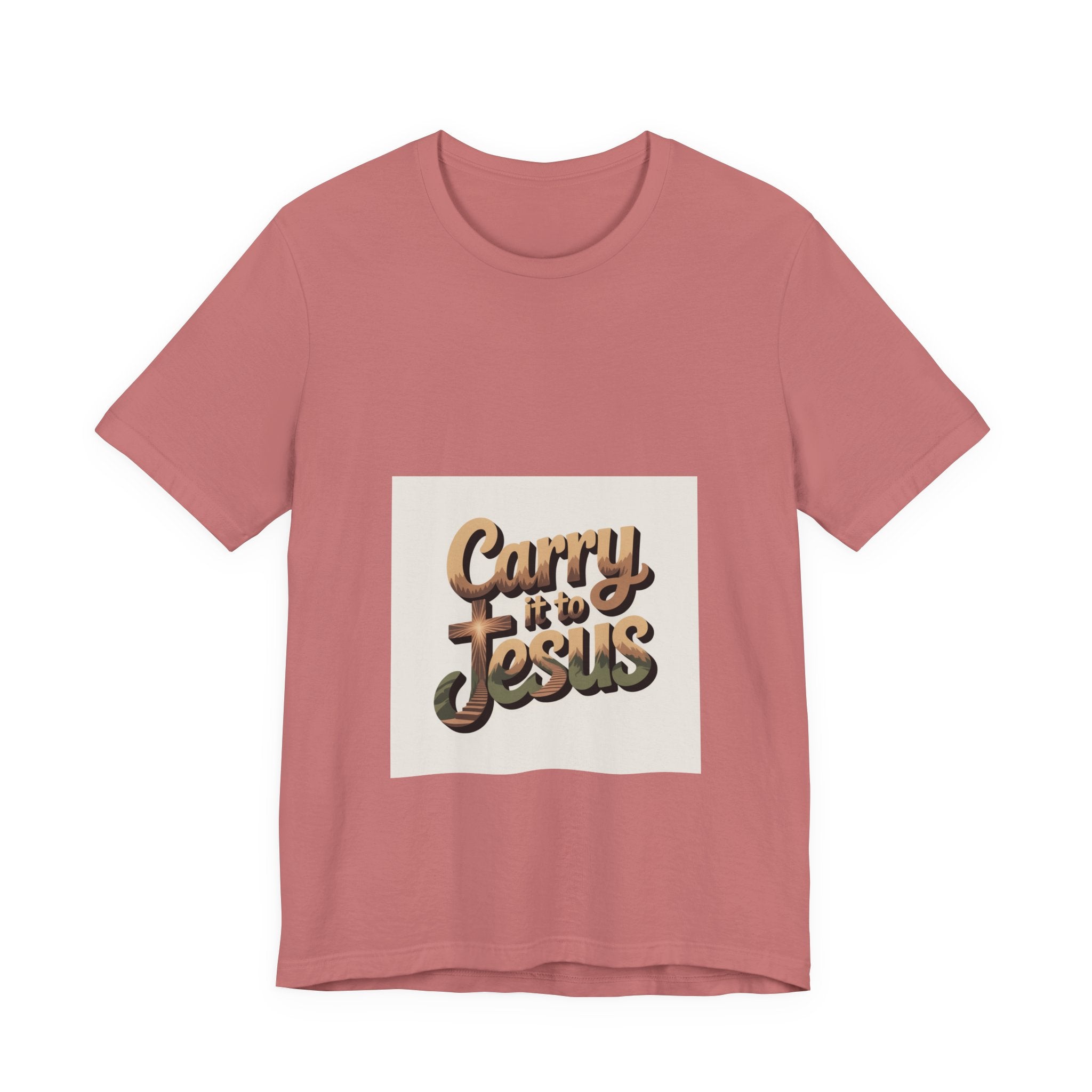 Carry It to Jesus Tee — Retro Script Christian Faith T‑Shirt