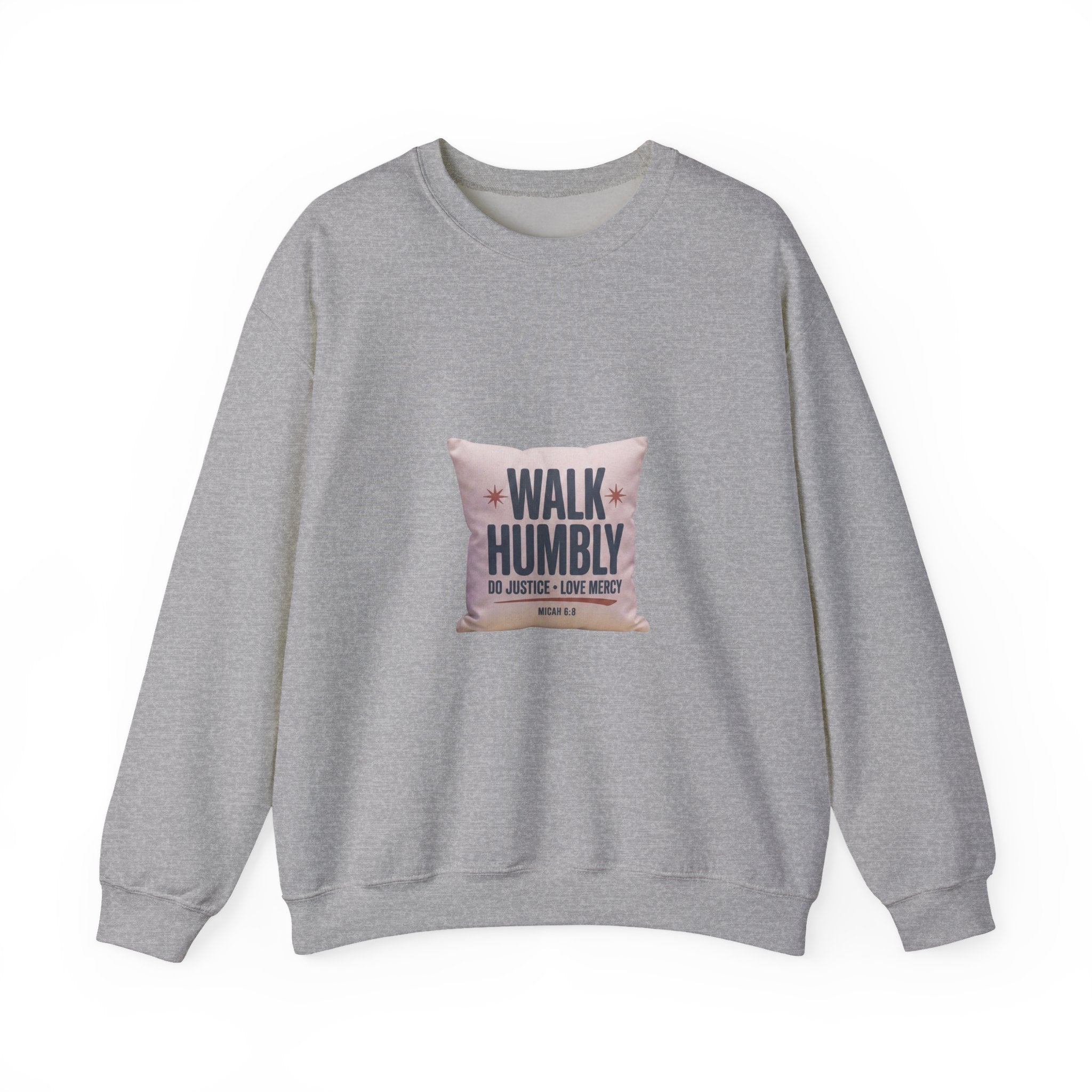 Walk Humbly Crewneck Sweatshirt | Christian Streetwear, Vintage Wash Typography