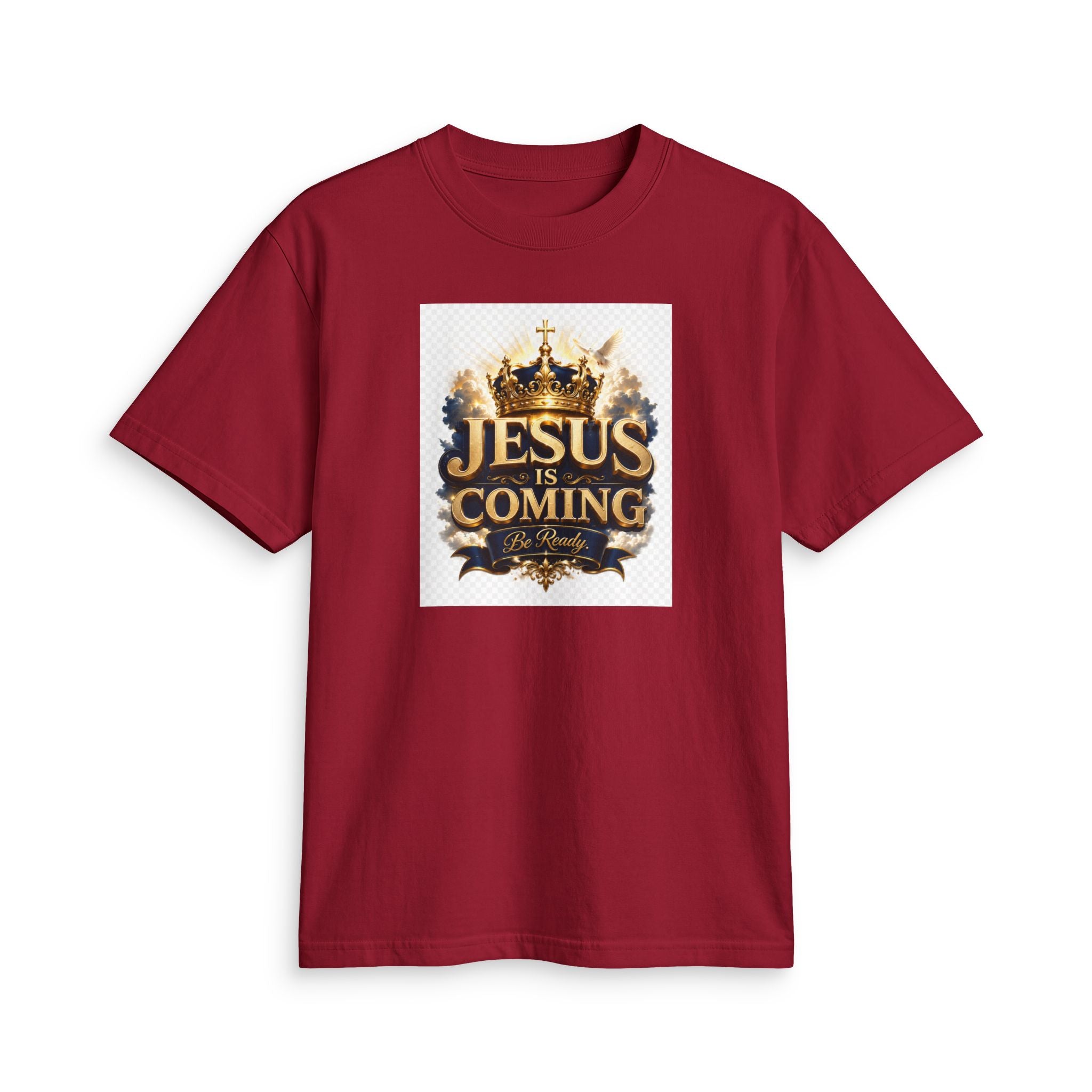 Christian T-Shirt — "Jesus Is Coming" Crown Graphic Tee