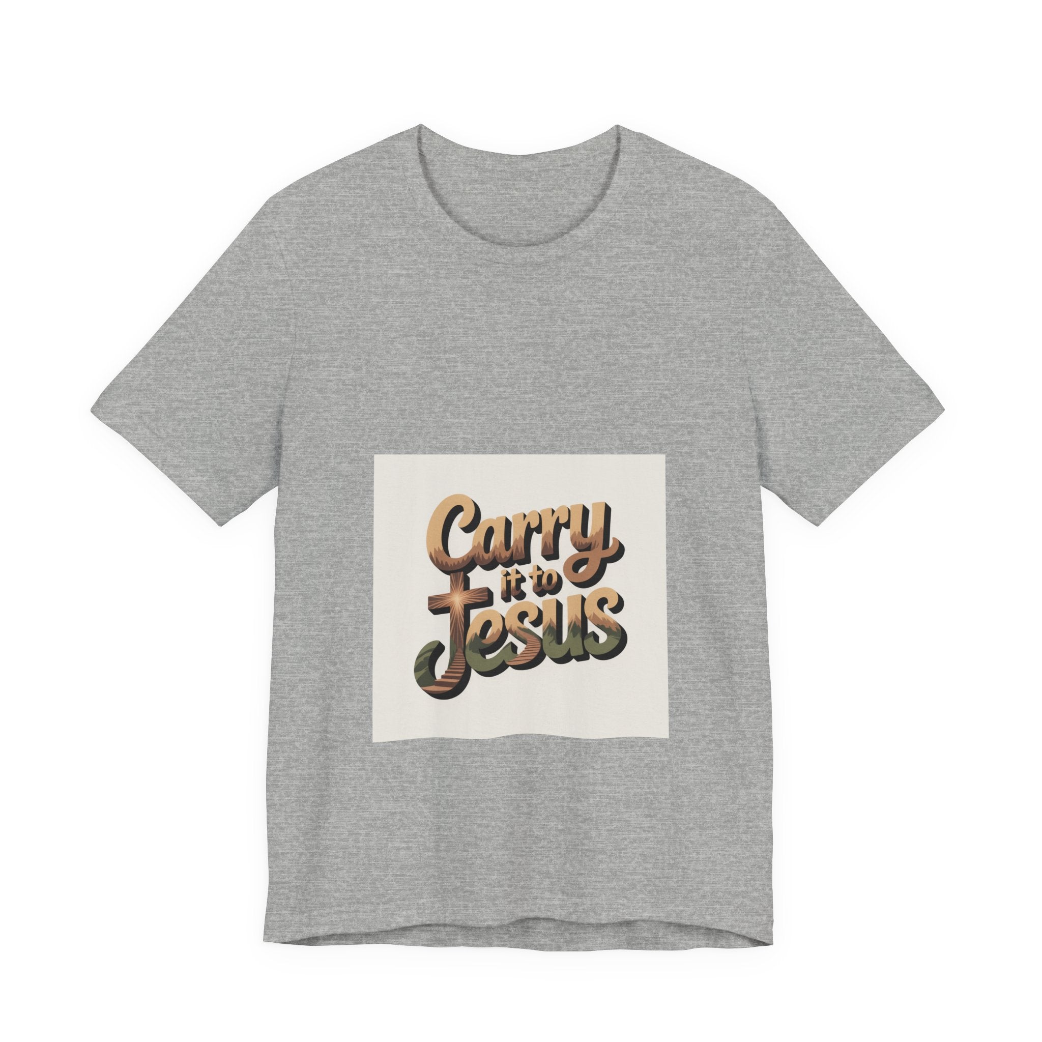 Carry It to Jesus Tee — Retro Script Christian Faith T‑Shirt
