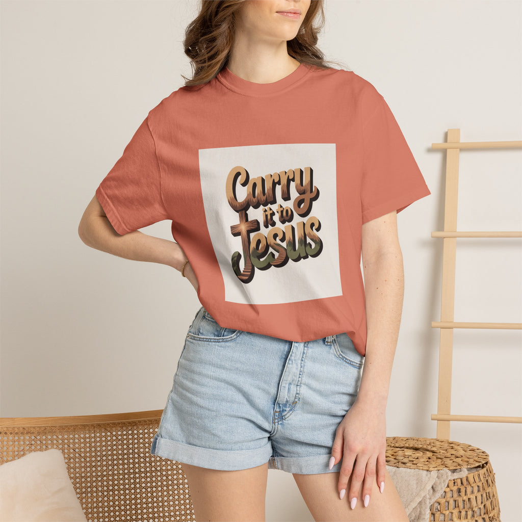 Carry It to Jesus T-Shirt — Retro Christian Faith Graphic Tee
