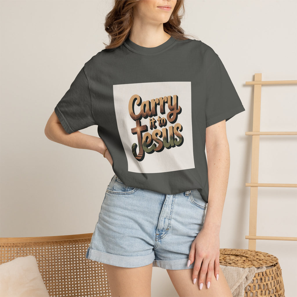 Carry It to Jesus T-Shirt — Retro Christian Faith Graphic Tee
