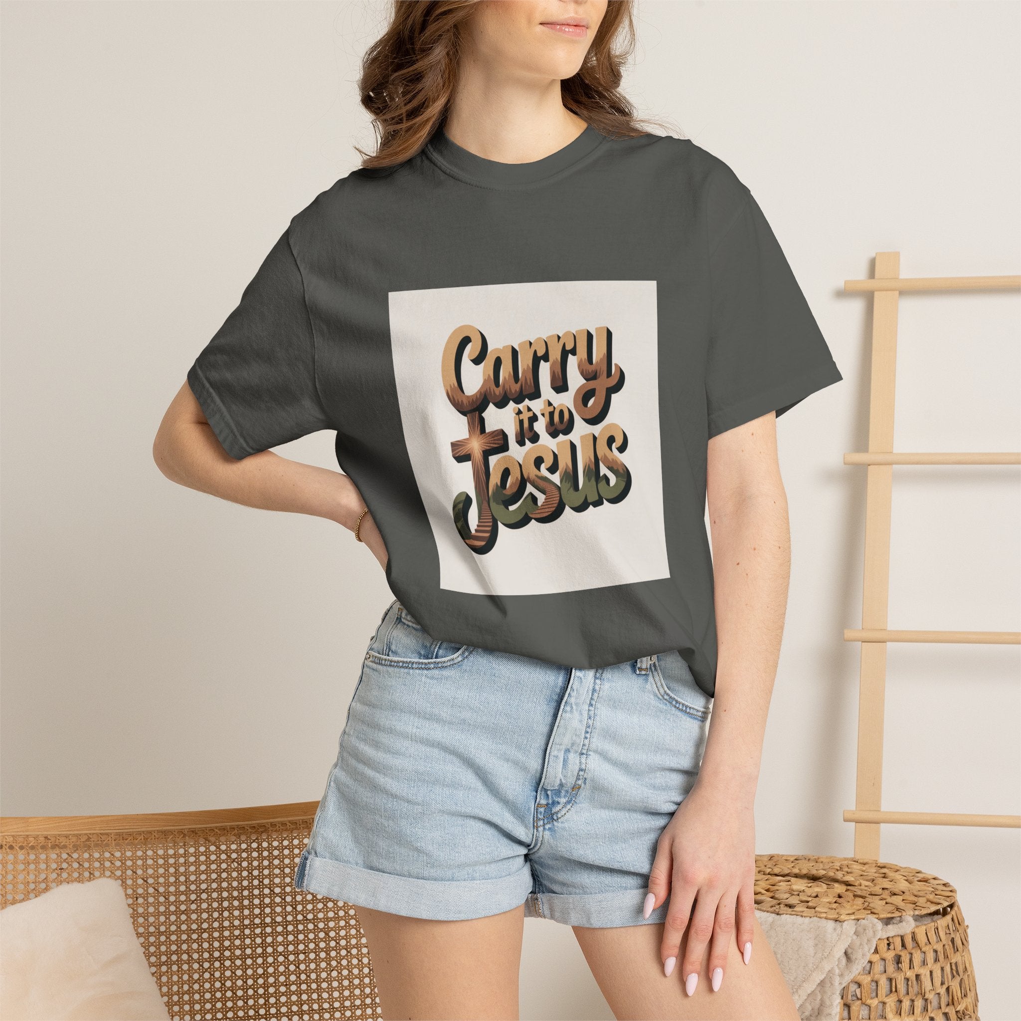 Carry It to Jesus T-Shirt — Retro Christian Faith Graphic Tee