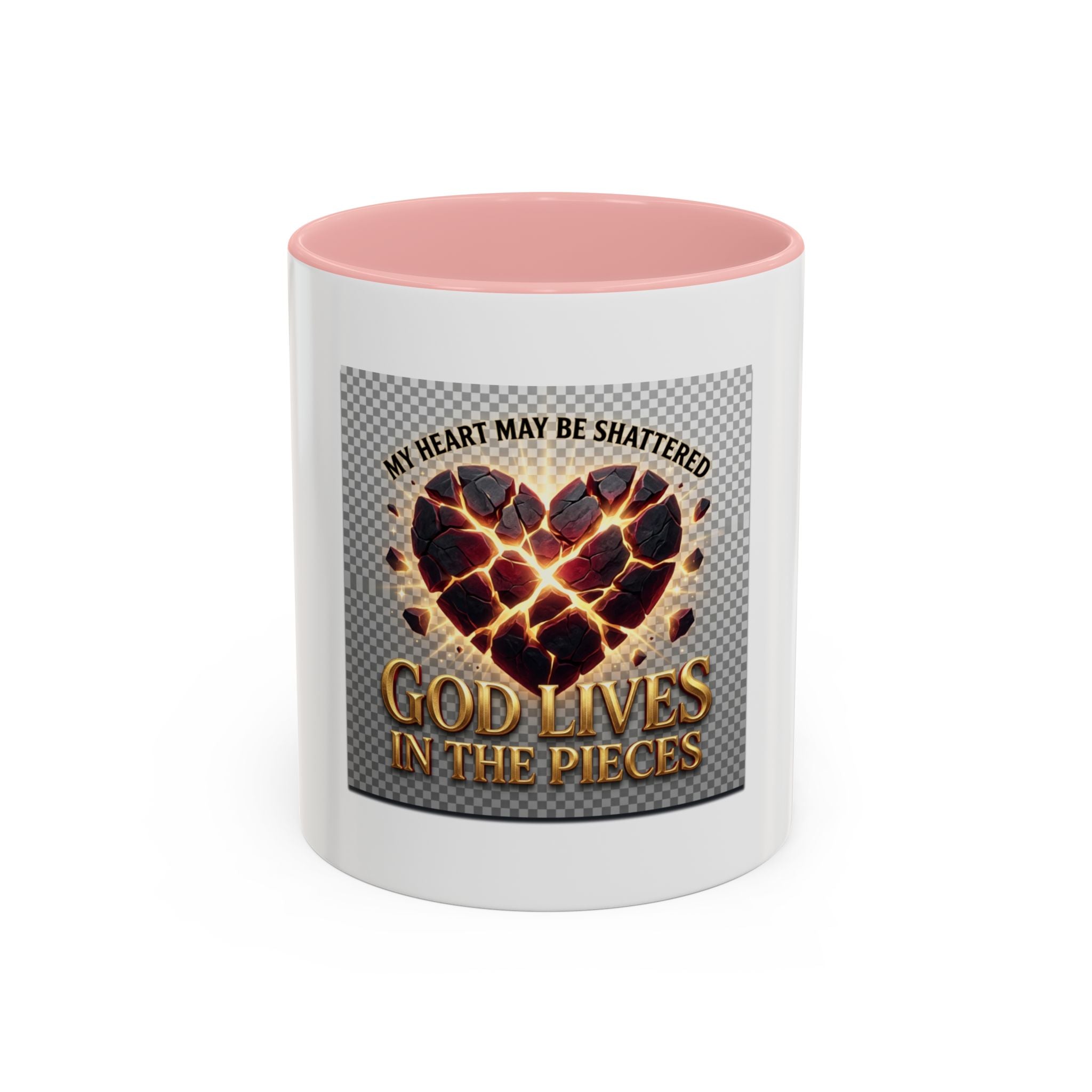 Shattered Heart "God Lives in the Pieces" Mug | Accent Coffee Mug