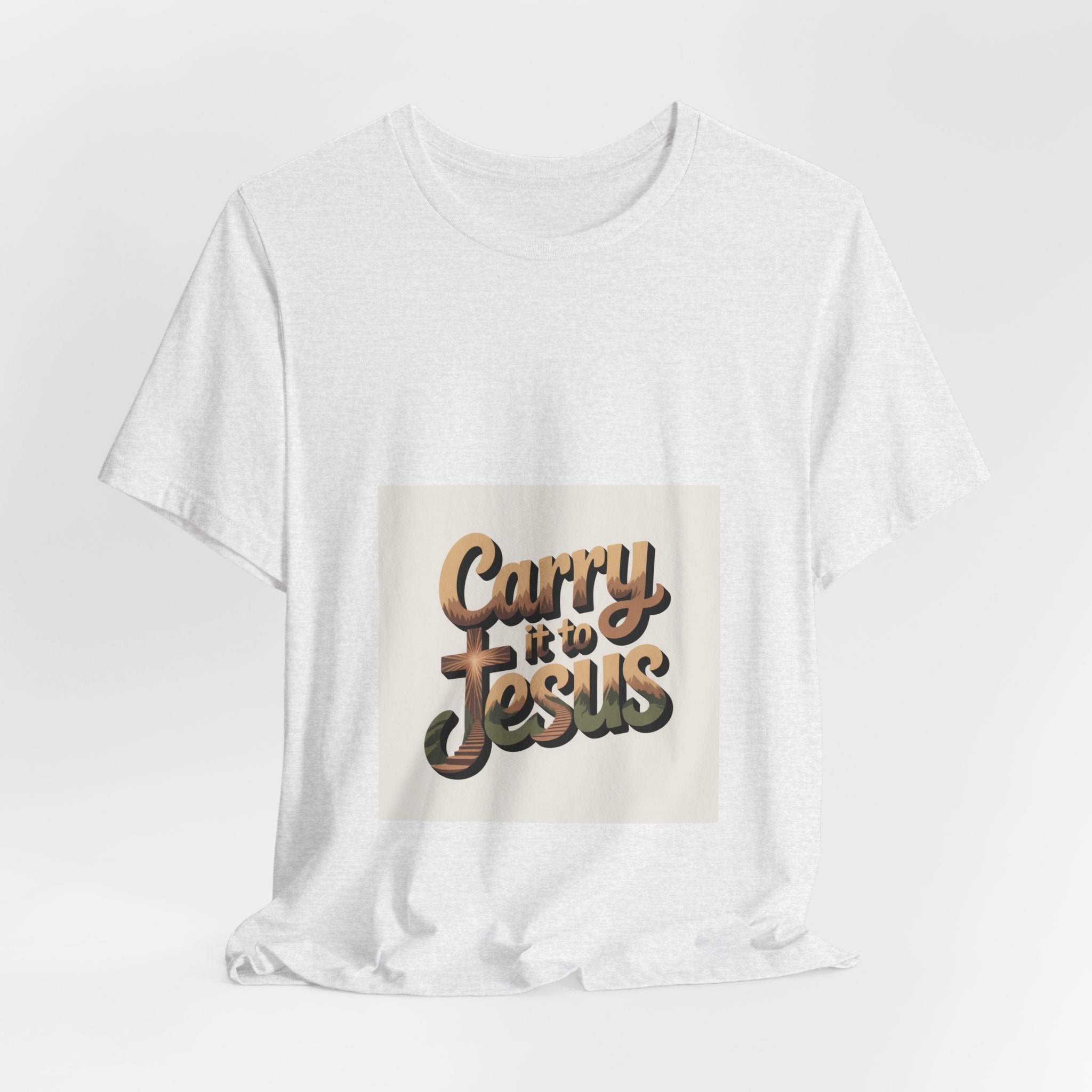 Carry It to Jesus Tee — Retro Script Christian Faith T‑Shirt