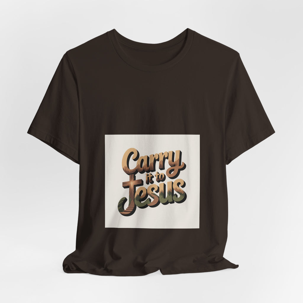 Carry It to Jesus Tee — Retro Script Christian Faith T‑Shirt
