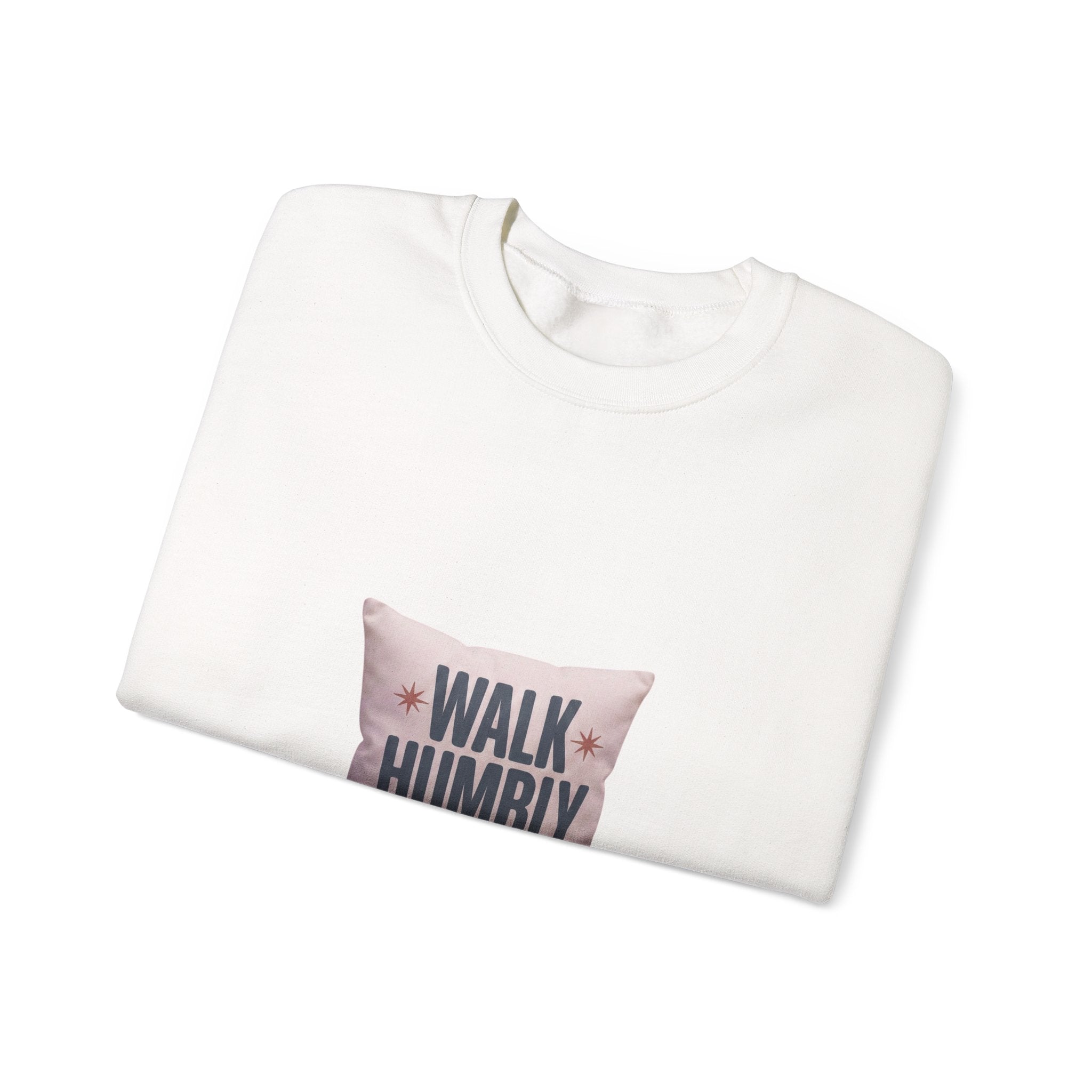 Walk Humbly Crewneck Sweatshirt | Christian Streetwear, Vintage Wash Typography