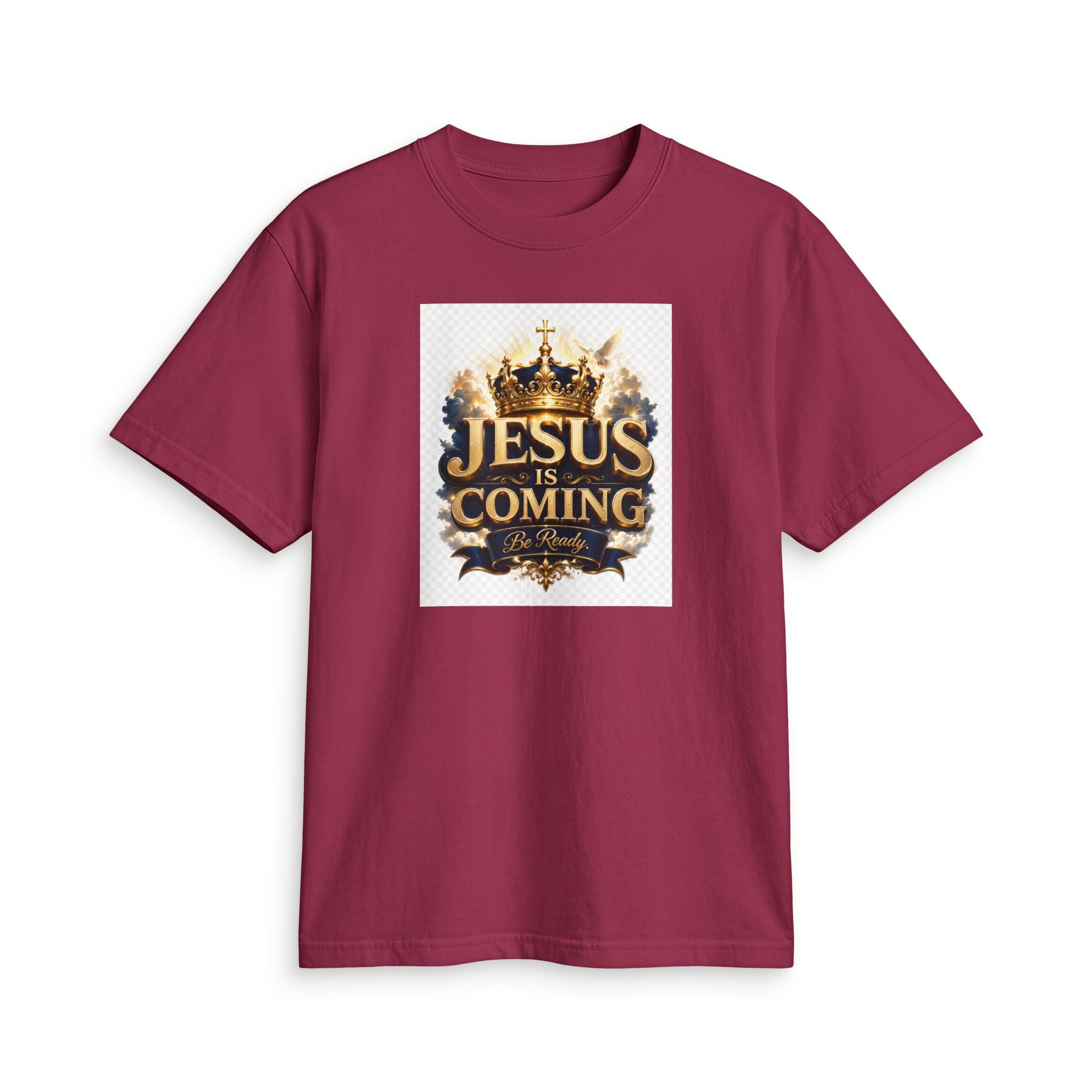 Christian T-Shirt — "Jesus Is Coming" Crown Graphic Tee