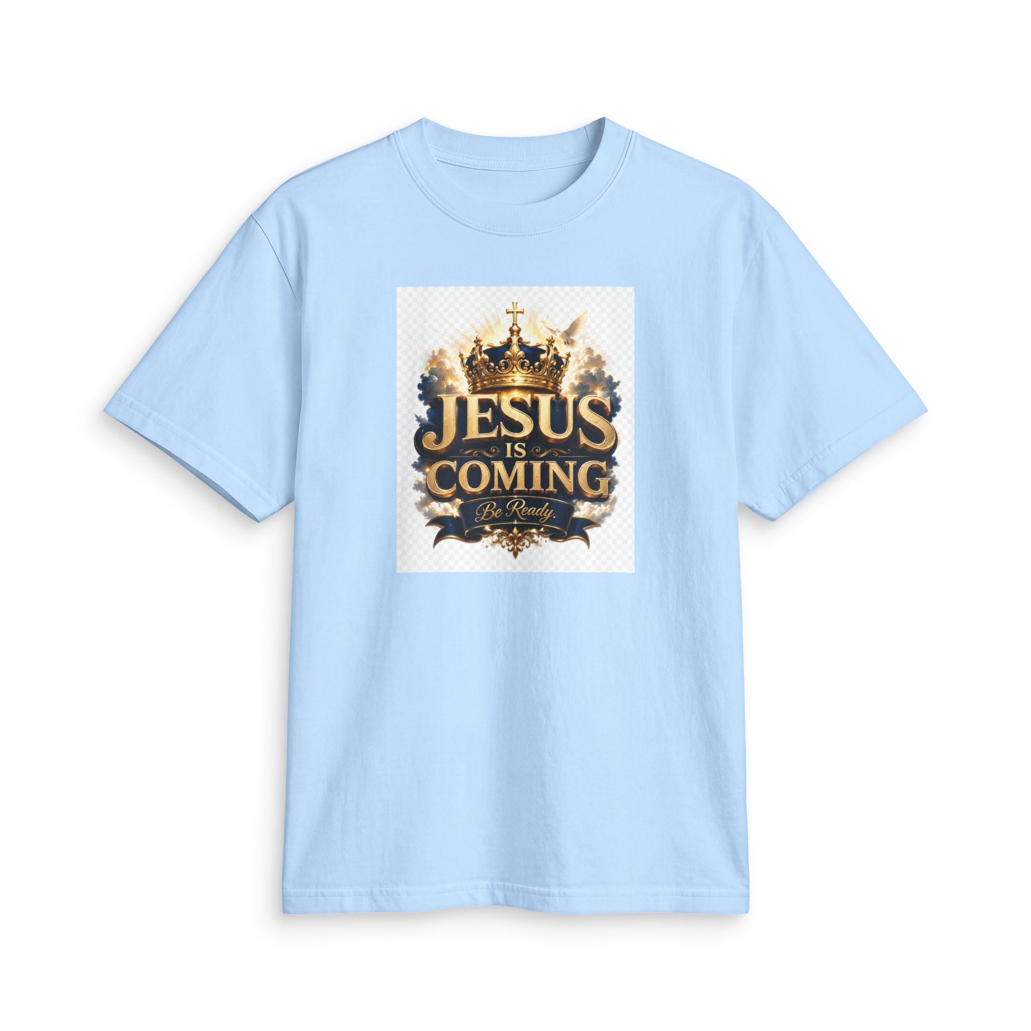 Christian T-Shirt — "Jesus Is Coming" Crown Graphic Tee