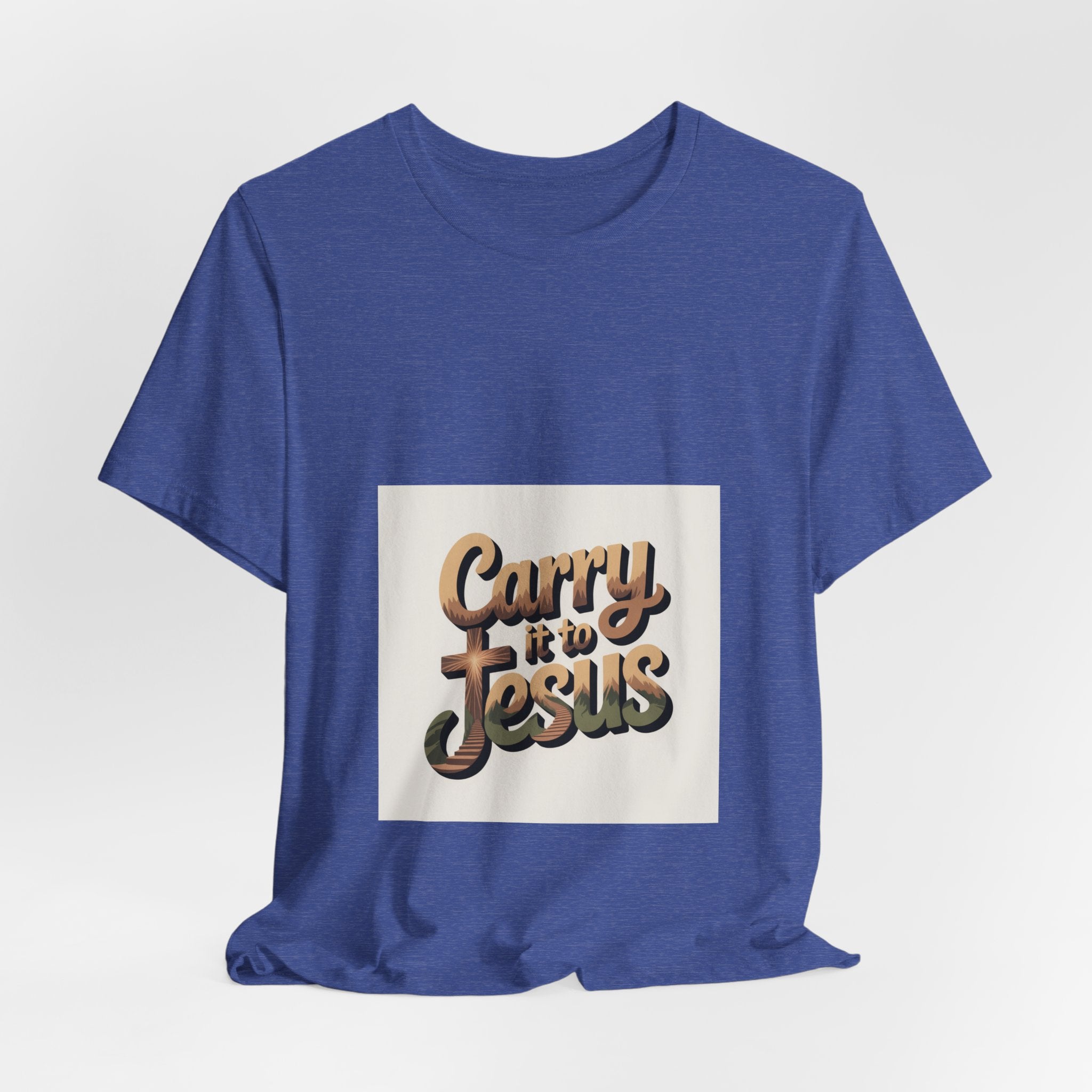 Carry It to Jesus Tee — Retro Script Christian Faith T‑Shirt