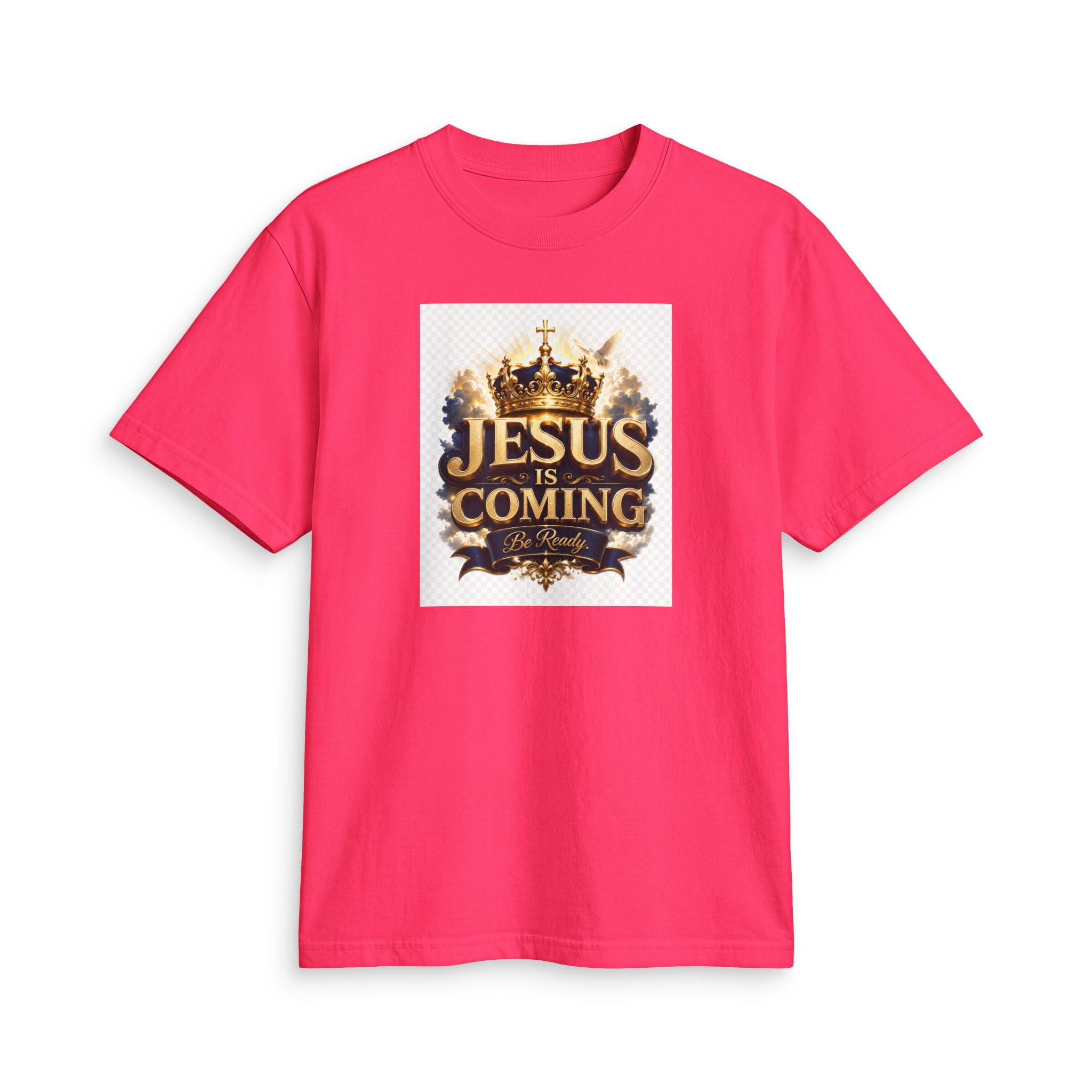 Christian T-Shirt — "Jesus Is Coming" Crown Graphic Tee