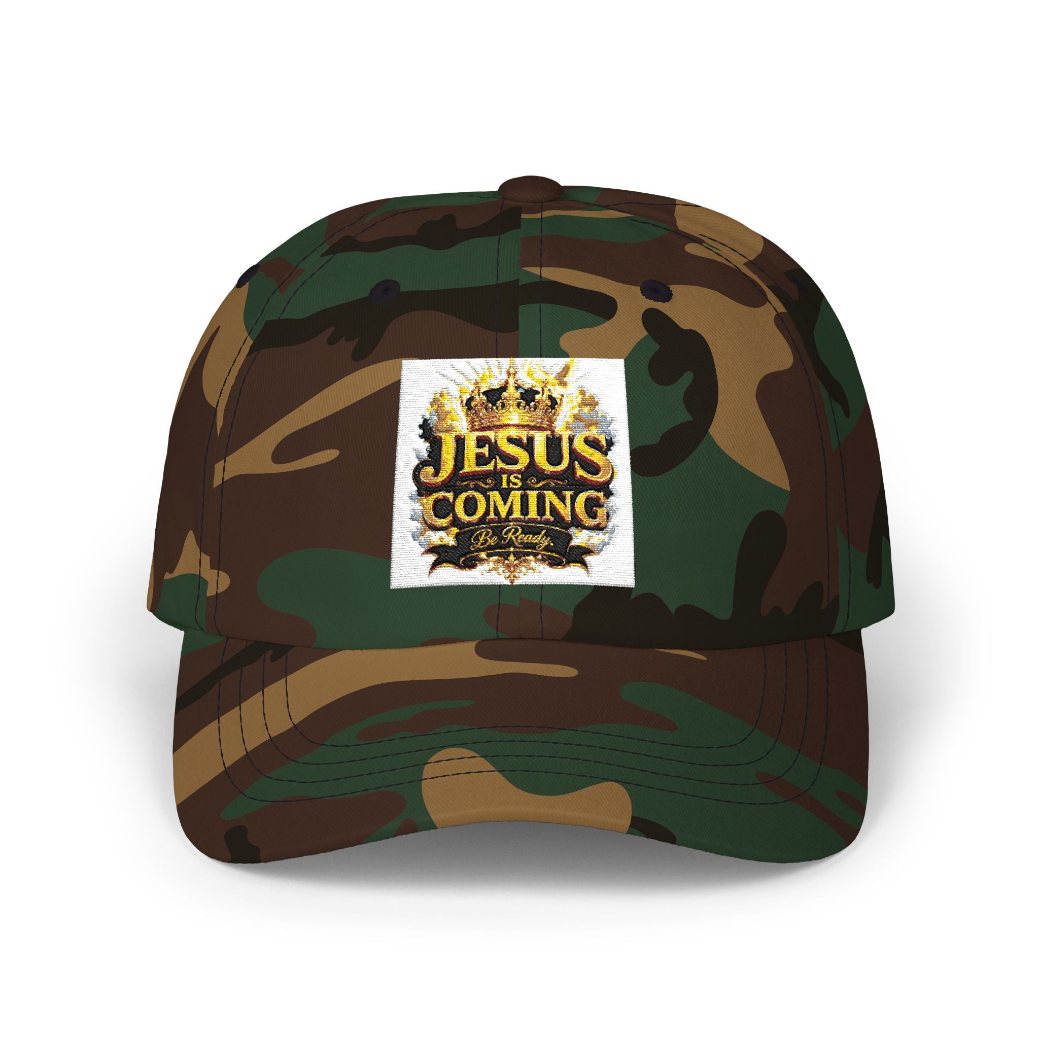 Dad Cap — "Jesus Coming" Embroidered Faith Baseball Hat