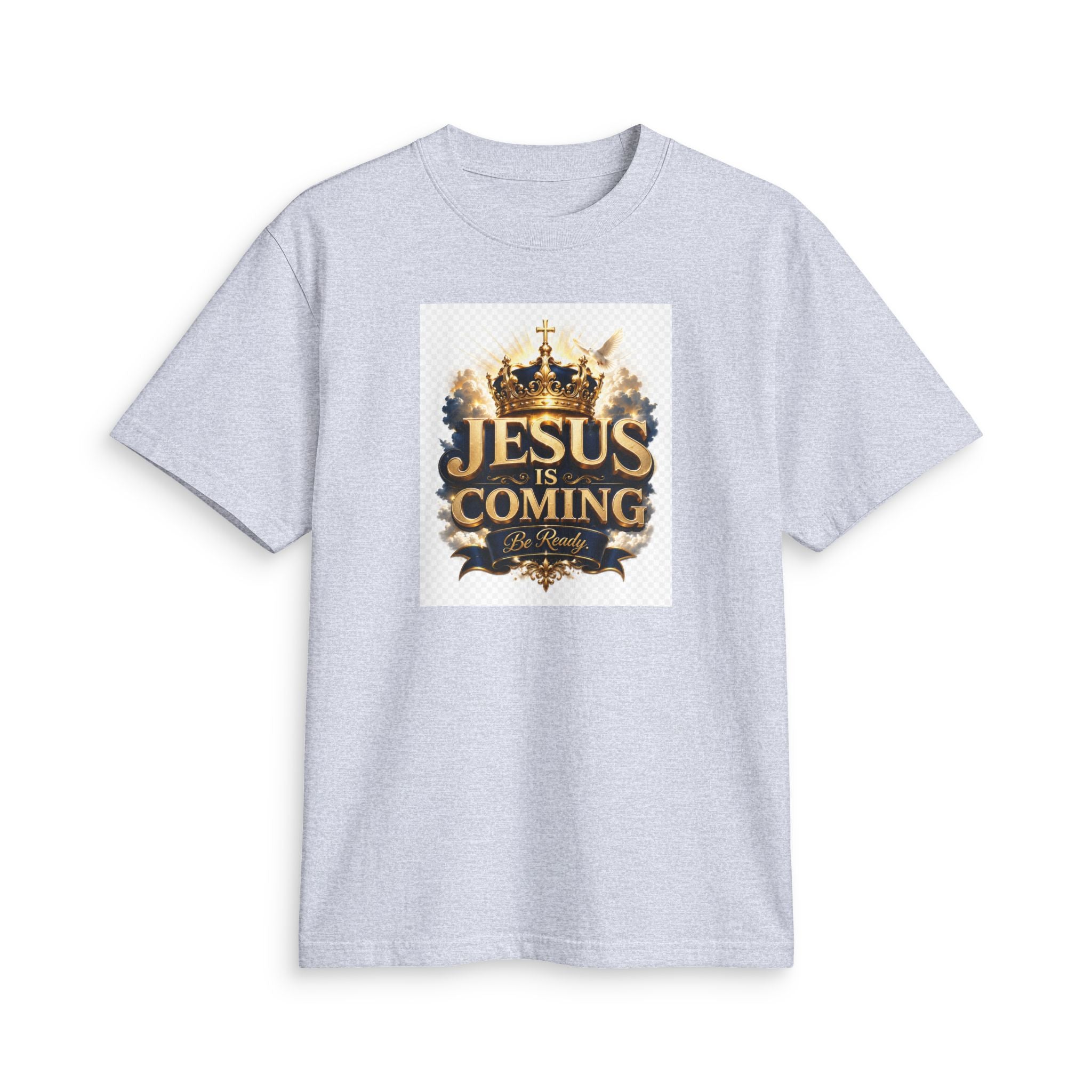 Christian T-Shirt — "Jesus Is Coming" Crown Graphic Tee